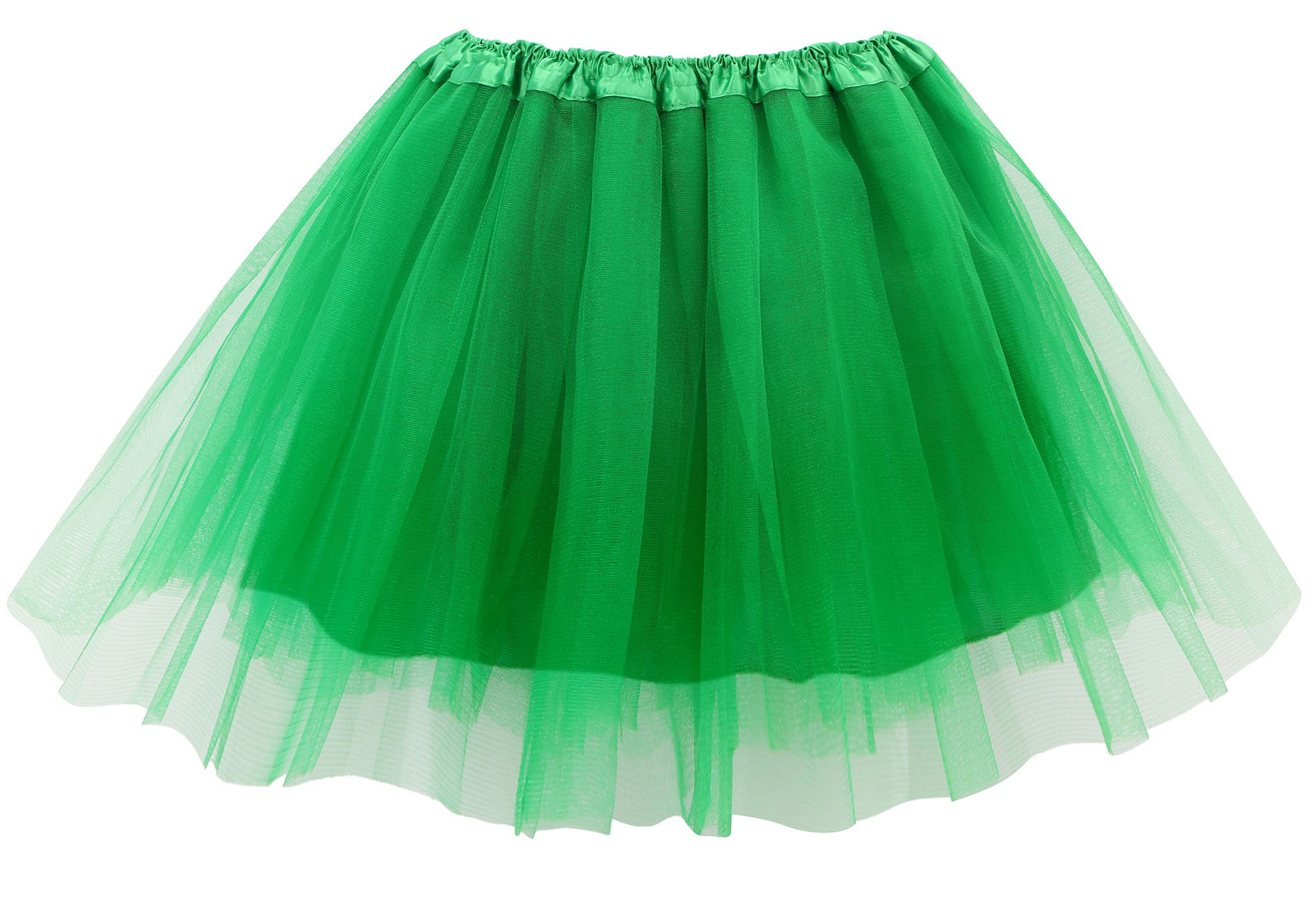 Jupe tutu en tulle vert avec 4 couches superposées volumineuses