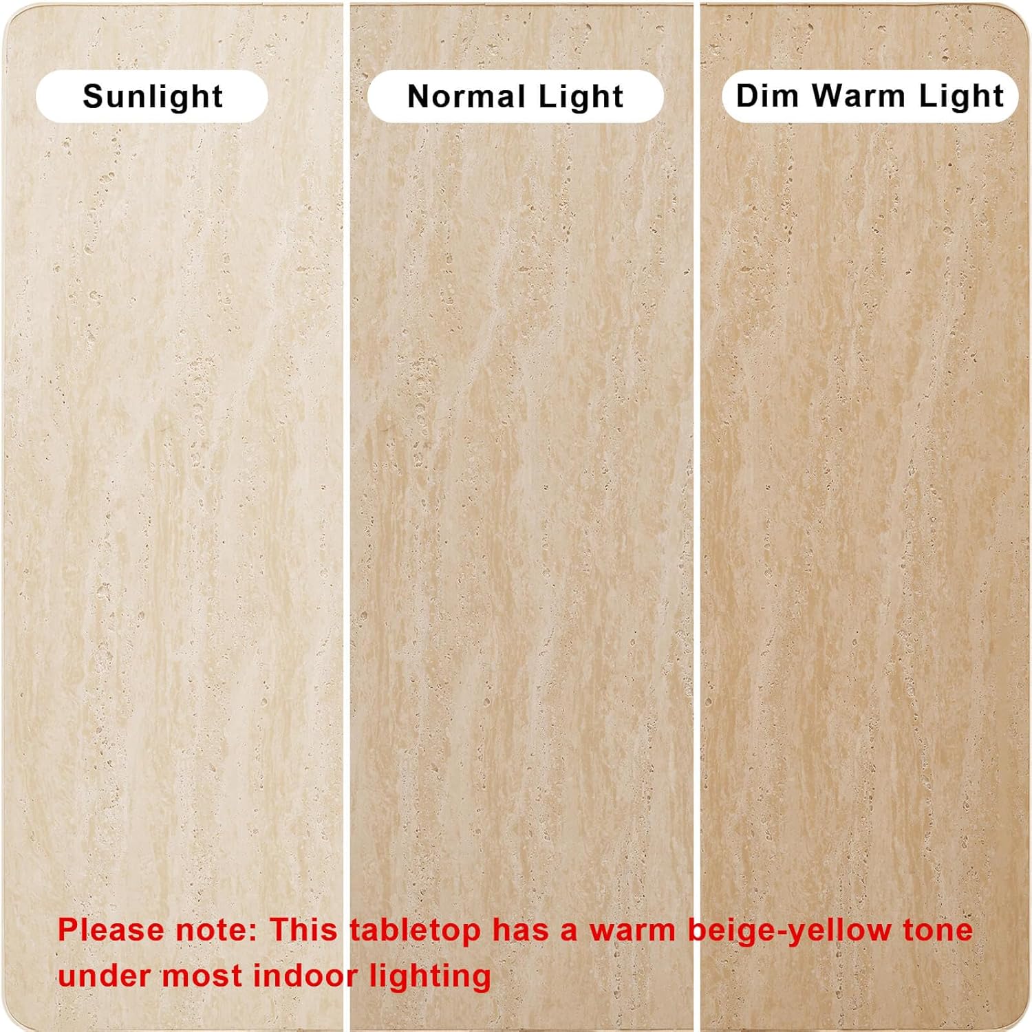 Round Travertine Texture Coffee Table 30”in Stone Coffee Table, Modern Design, Durable, Minimalist