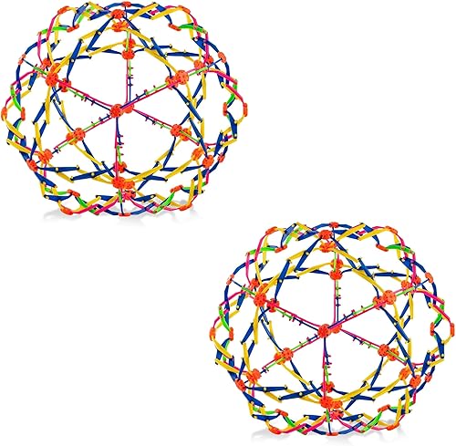 4E's Novelty Bola expandible, esfera sensorial de plástico para niños y adultos