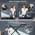 VIVO 32 convertisseur de bureau d'inch, K Series, Sit to Stand Riser, Dual Monitor et Laptop Workstation avec plateau à clavier large, haut en bambou, cadre blanc, DESK-V000KO | Réglable en hauteur, Riser de bureau debout, Plateau à clavier large, Double moniteur