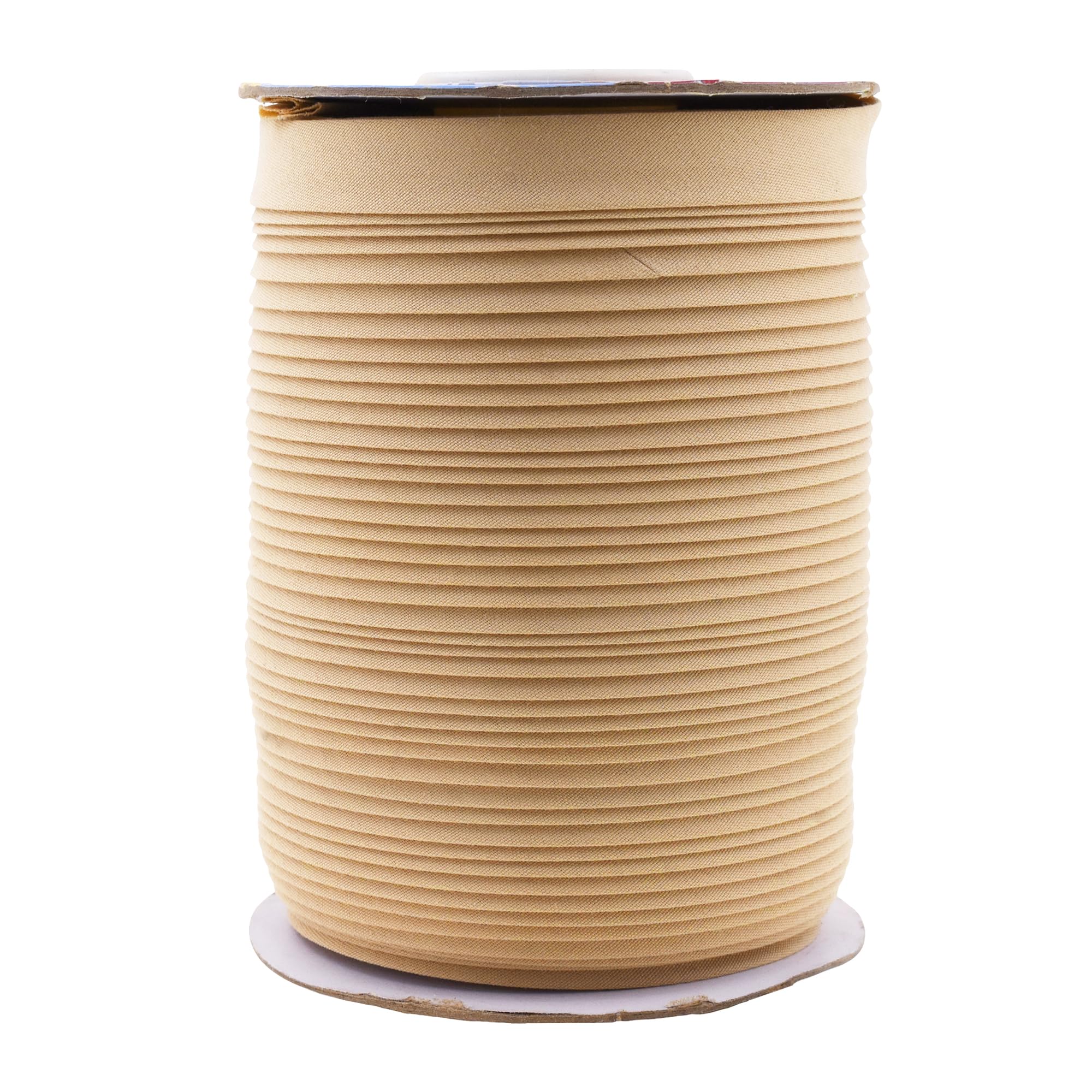 Mandala Crafts 55 Yards 1/2 Inch Khaki Double Fold Bias Tape for Sewing - Bias Binding Tape for Quilting Binding, Hemming, Seam, and Fabric Piping