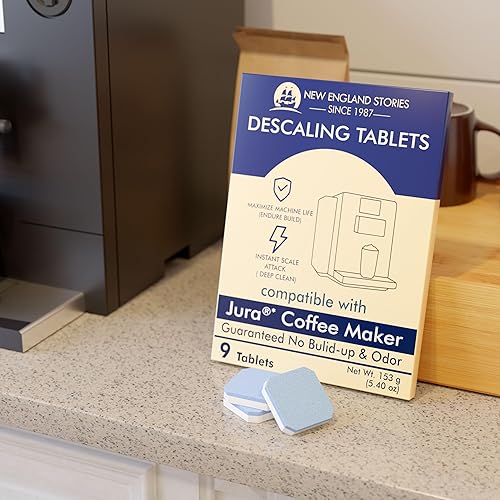 Miniatura 7 de Tabletas descalcificadoras compatibles con Jura (paquete de 9)  Potente removedor de cal y calcio para máquinas de café  Previene obstrucciones,