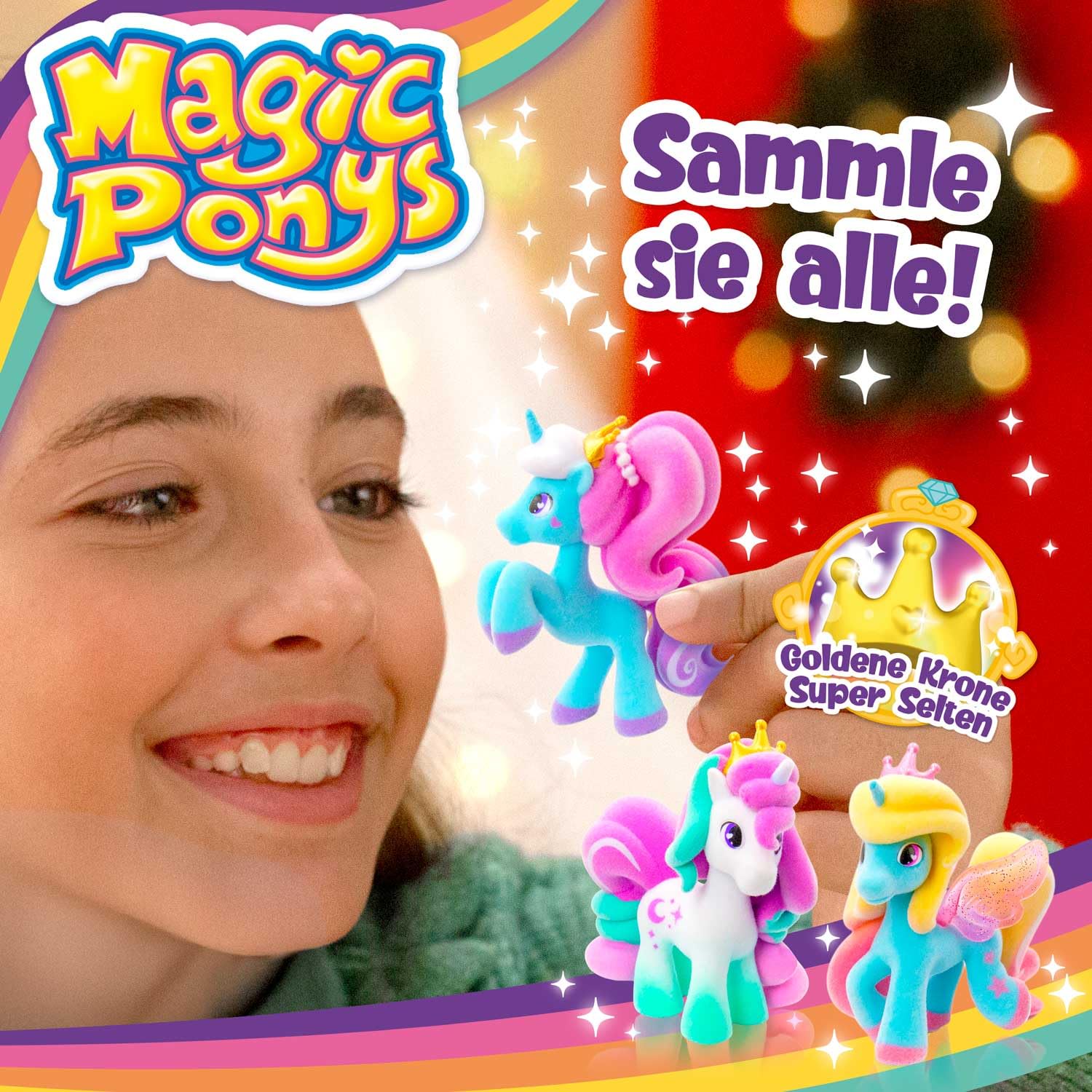 CRAZE Magic PONYS figurki kucyków z magicznymi tatuażami i akcesoriami, kompletna kolekcja z 24 figurkami na wystawie