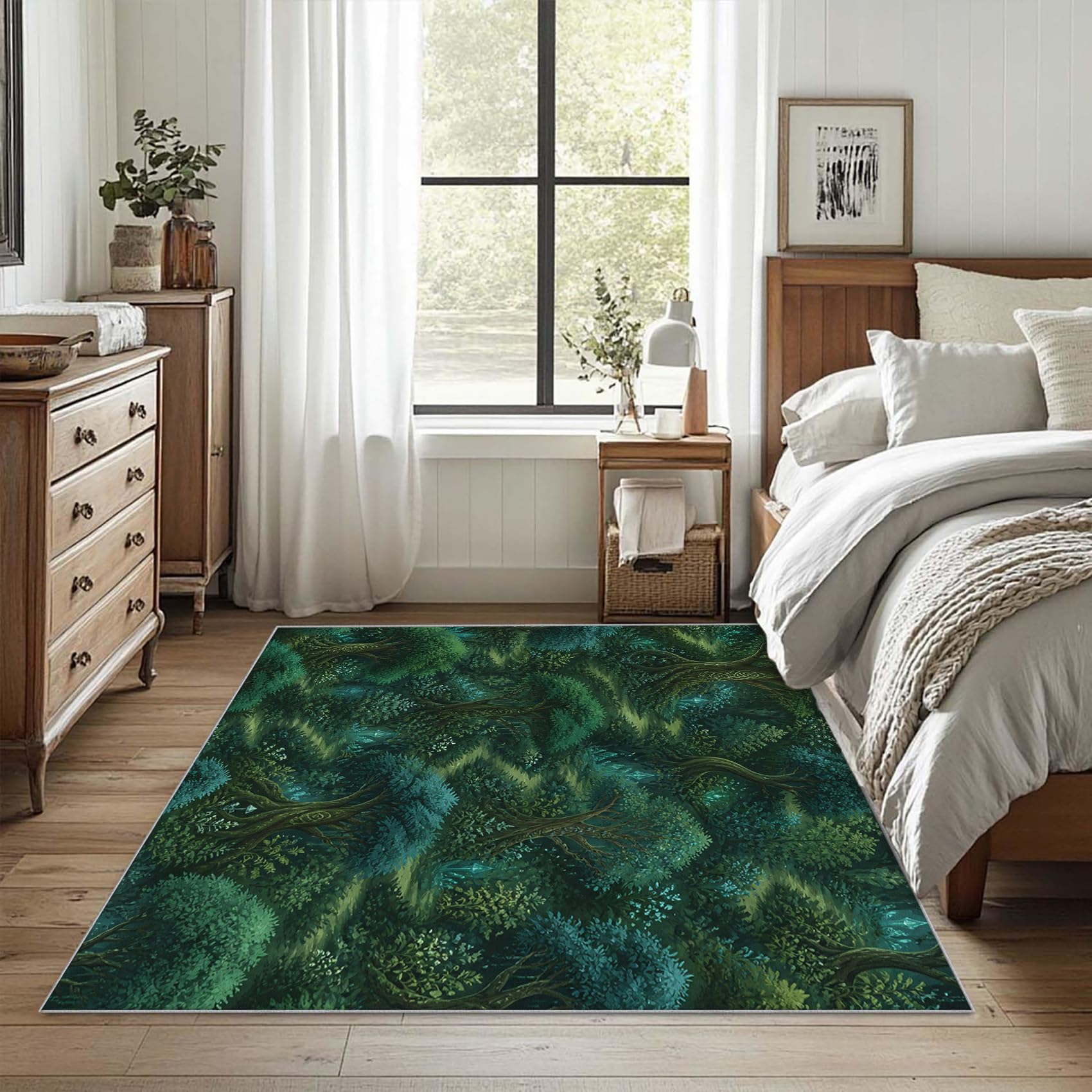 Generisch Fußmatte Grün Wald 50x80cm, Innen Eingang