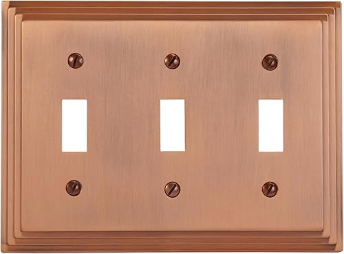 Vista 21 de Amerelle Steps - Placa de pared de metal fundido dúplex individual en níquel satinado