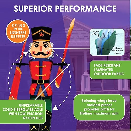 Miniatura 4 de Premier Kites Whirligig Spinner - 20 pulgadas Cascanueces Spinner