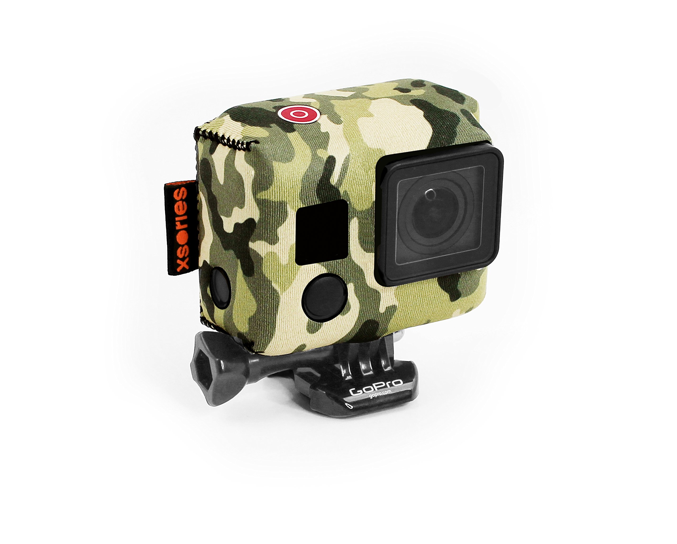 XSories TuXSedo, 3mm Neoprene GoPro Cover Fits GoPro HERO, HERO3, HERO3+, HERO4 Camera Housings, GoPro Accessories (Jungle Camo)