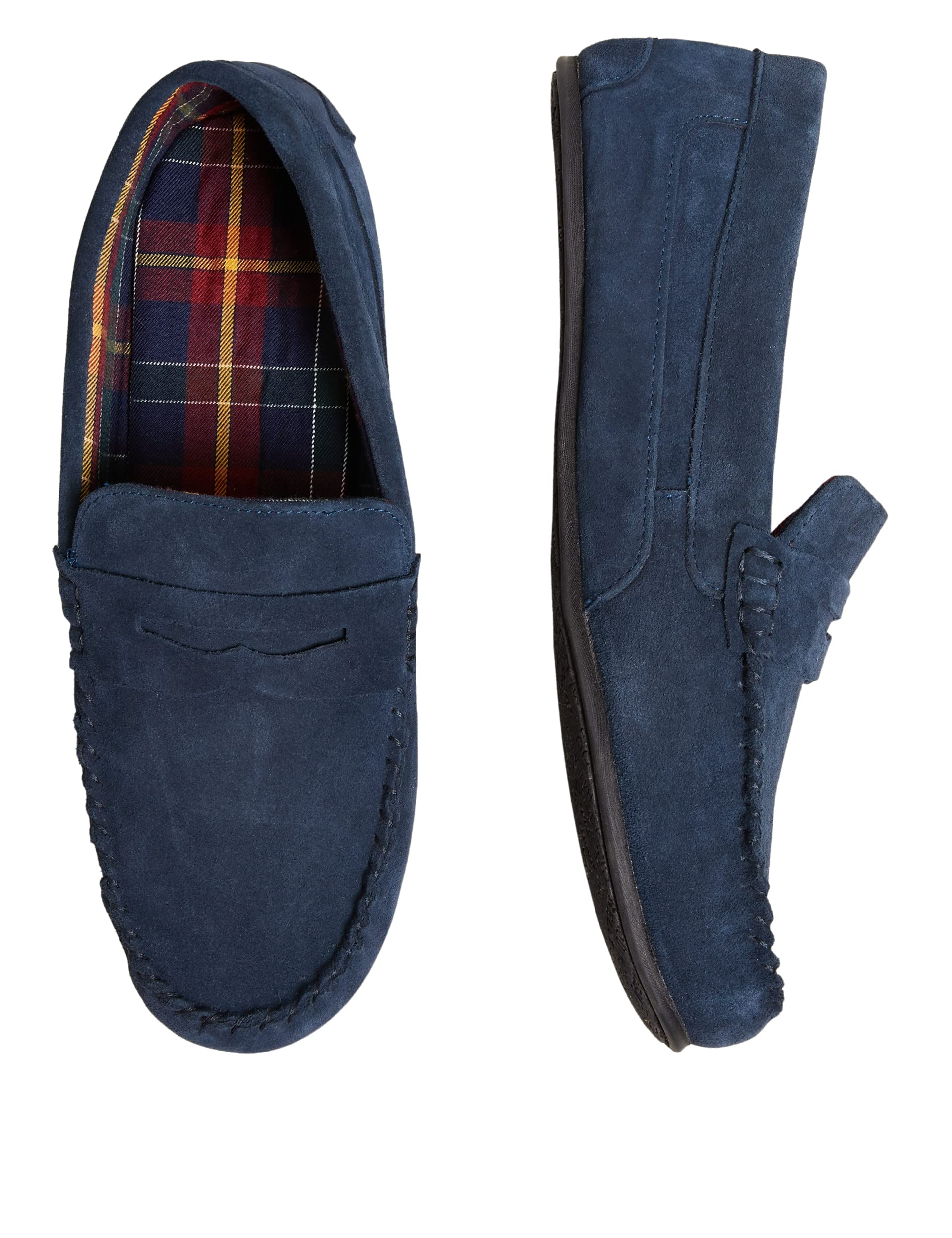 Marks & Spencer Zapatillas de Casa de Ante Freshfeet™ para Hombre, Ajuste Normal