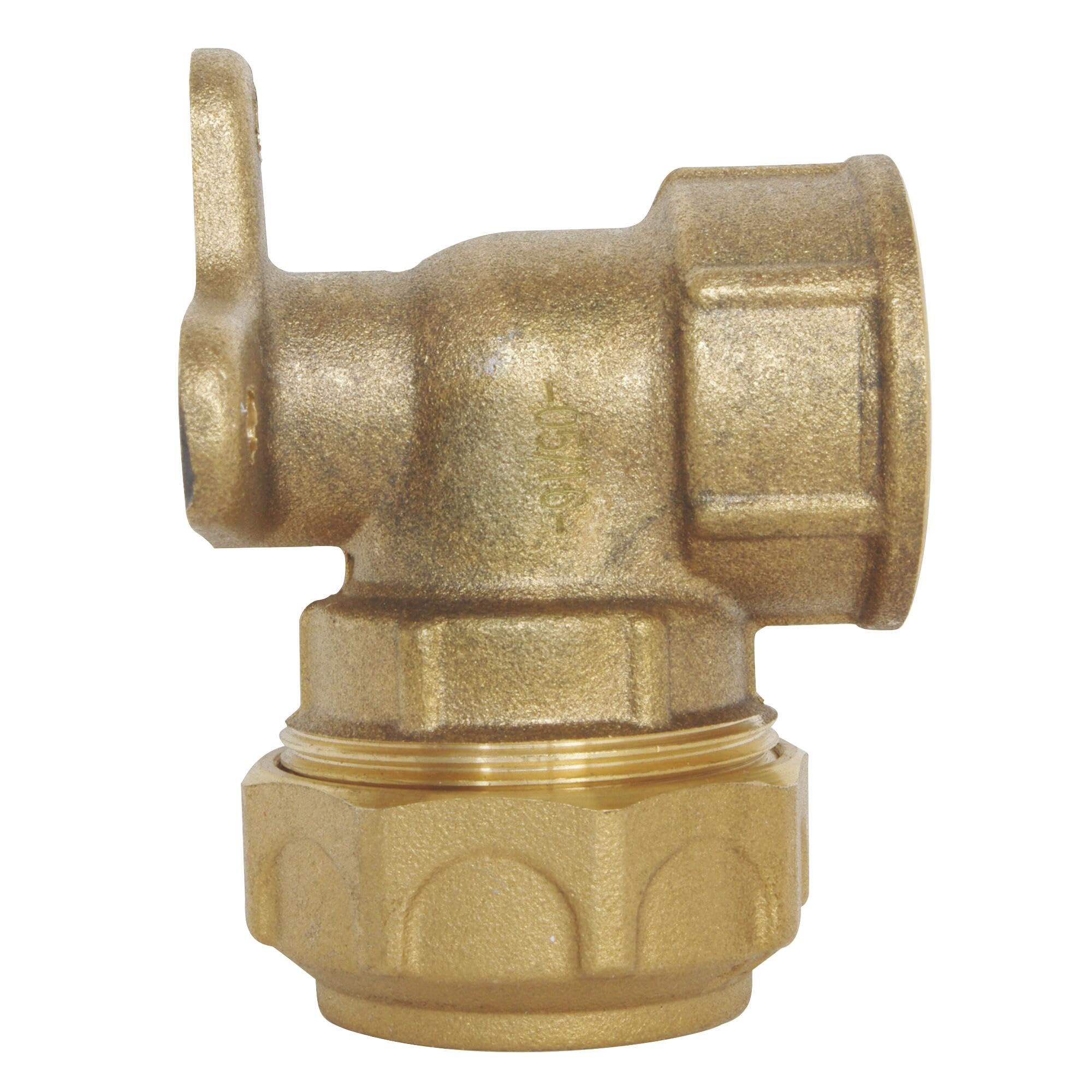 SOMATHERM FOR YOU - Mosiężna Złączka Kątowa F3/4 Do Montażu Na Ścianie Do Rury Pe Ø25 Mm - Dokręcanie Zewnętrzne - Optymalne Uszczelnienie - Ciśnienie 20 Bar - Temperatura Od +5°C Do +80°C - Norma Acs