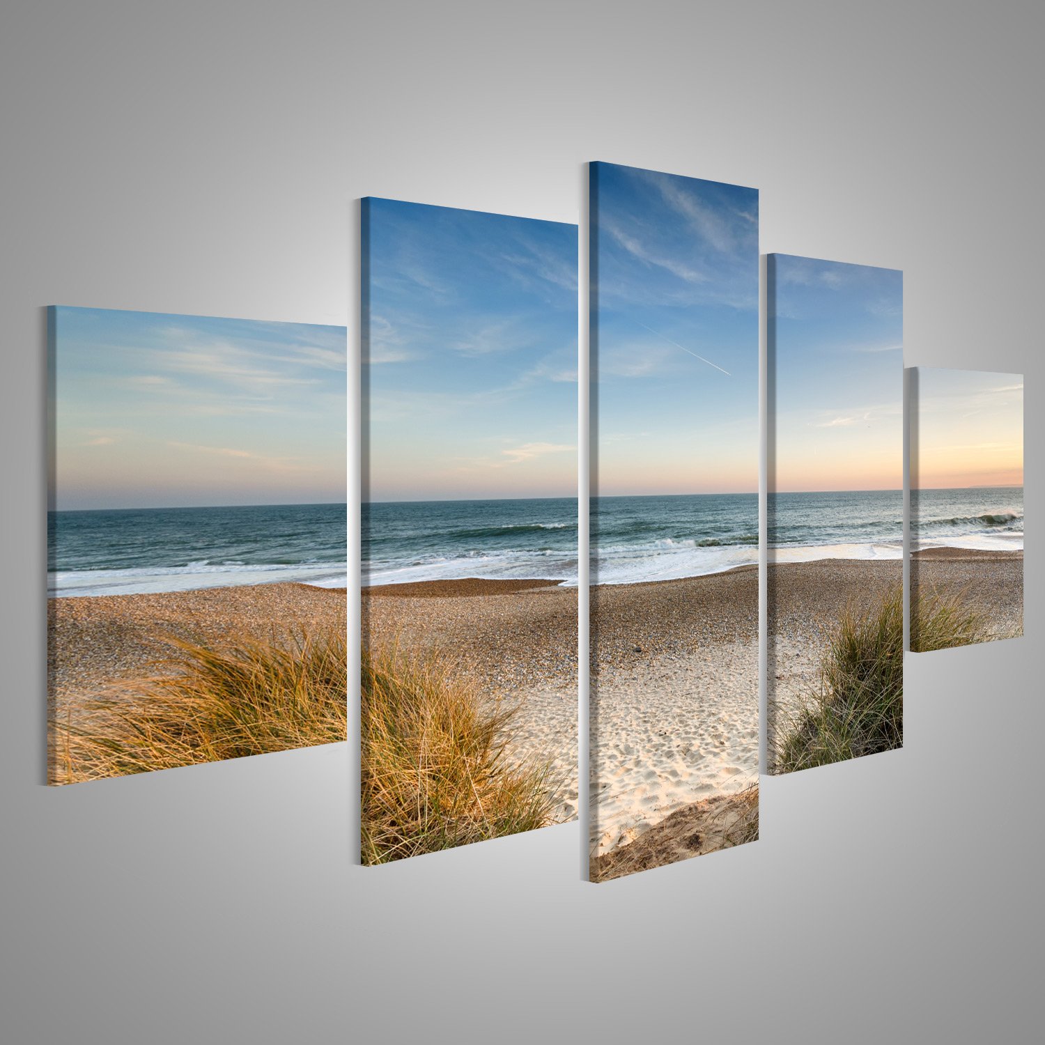 Quadro su tela, motivo: spiaggia, mare, sabbia, mare del Nord, poster su tela, quadri da parete