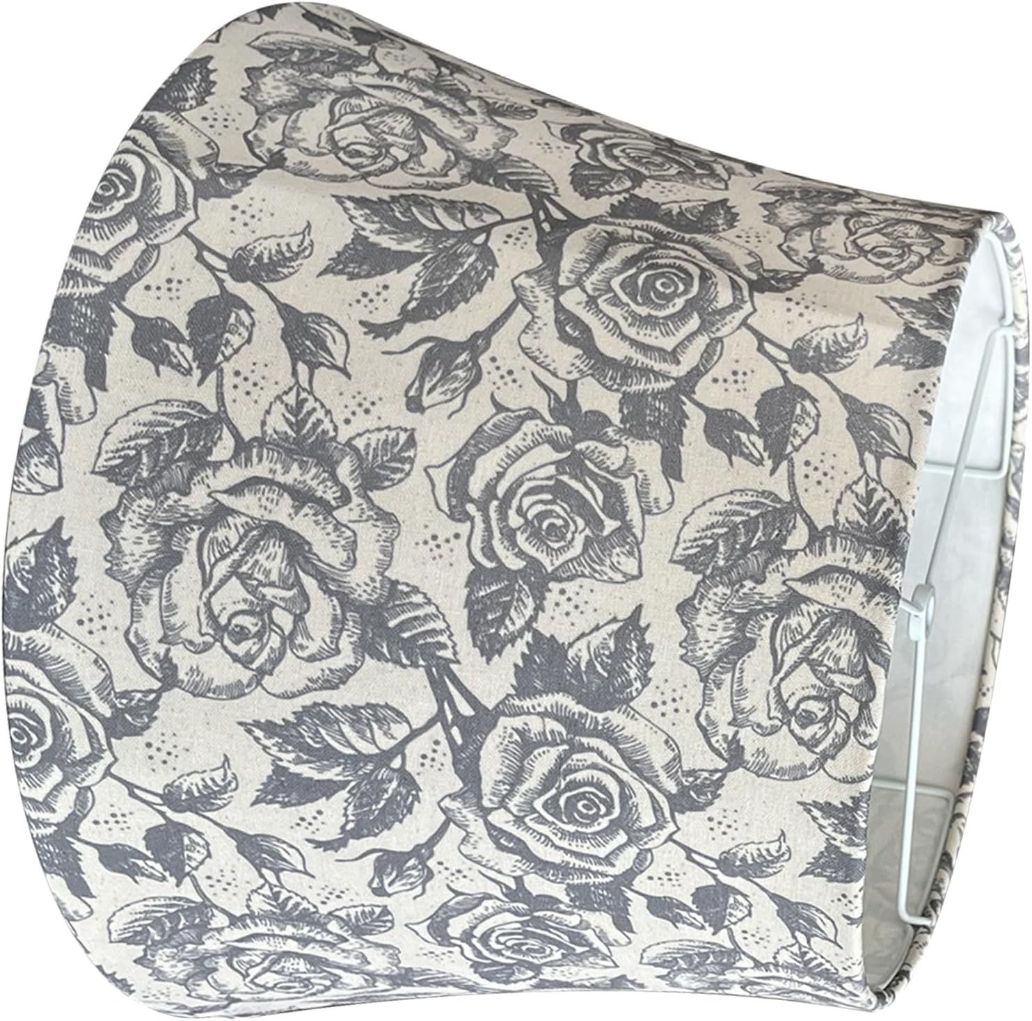 TOOTOO STAR Drum lamp shades, 12x16x11in Printed Floral Lamp shades, 1 Pack Lamp Shades for Table Lamps, Floor Lamps (Spider Fitter)