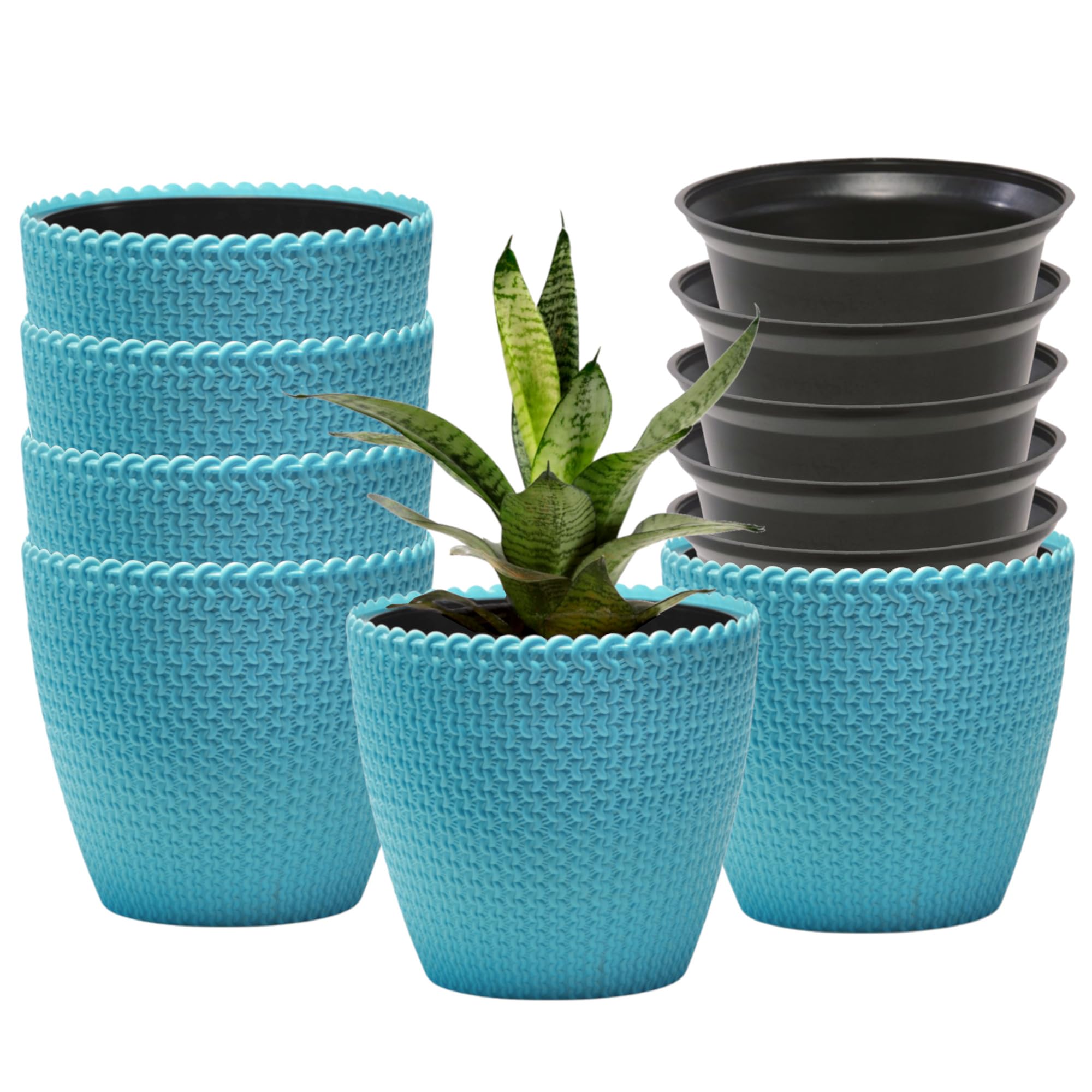 DOAP Decorative Planter Set - Self Watering Pots -13