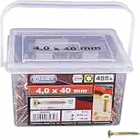 Set 385 Viti Universali 4.0x50mm | Testa Svasata TX, Filettatura Parziale, Zincate Per Legno E Fai Da Te - Foto 4