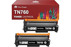 Toner Kingdom TN760 Compatible Replacement Toner Cartridge for Brother TN760 HL-L2350DW HL-L2395DW DCP-L2550DW