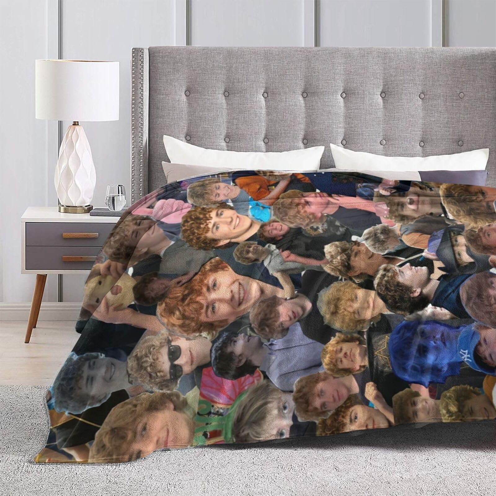 Coperta in flanella con stampa animalier, morbida, leggera, di lusso