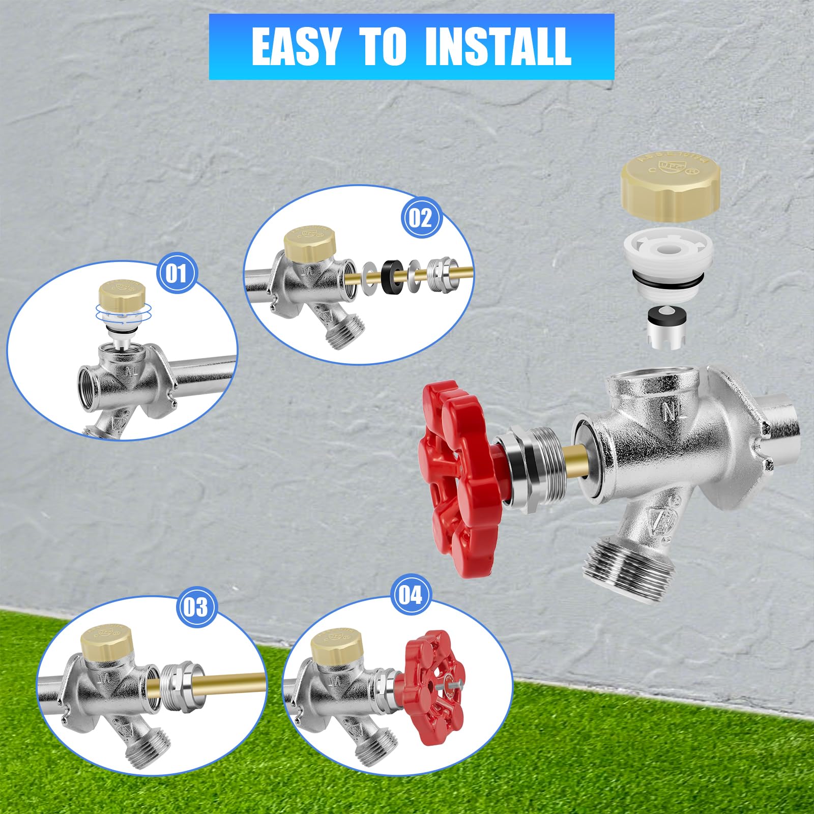 Amazon.com: Jingzan 2 Sets Outdoor Faucet Repair Kit, ASSE 1019-A