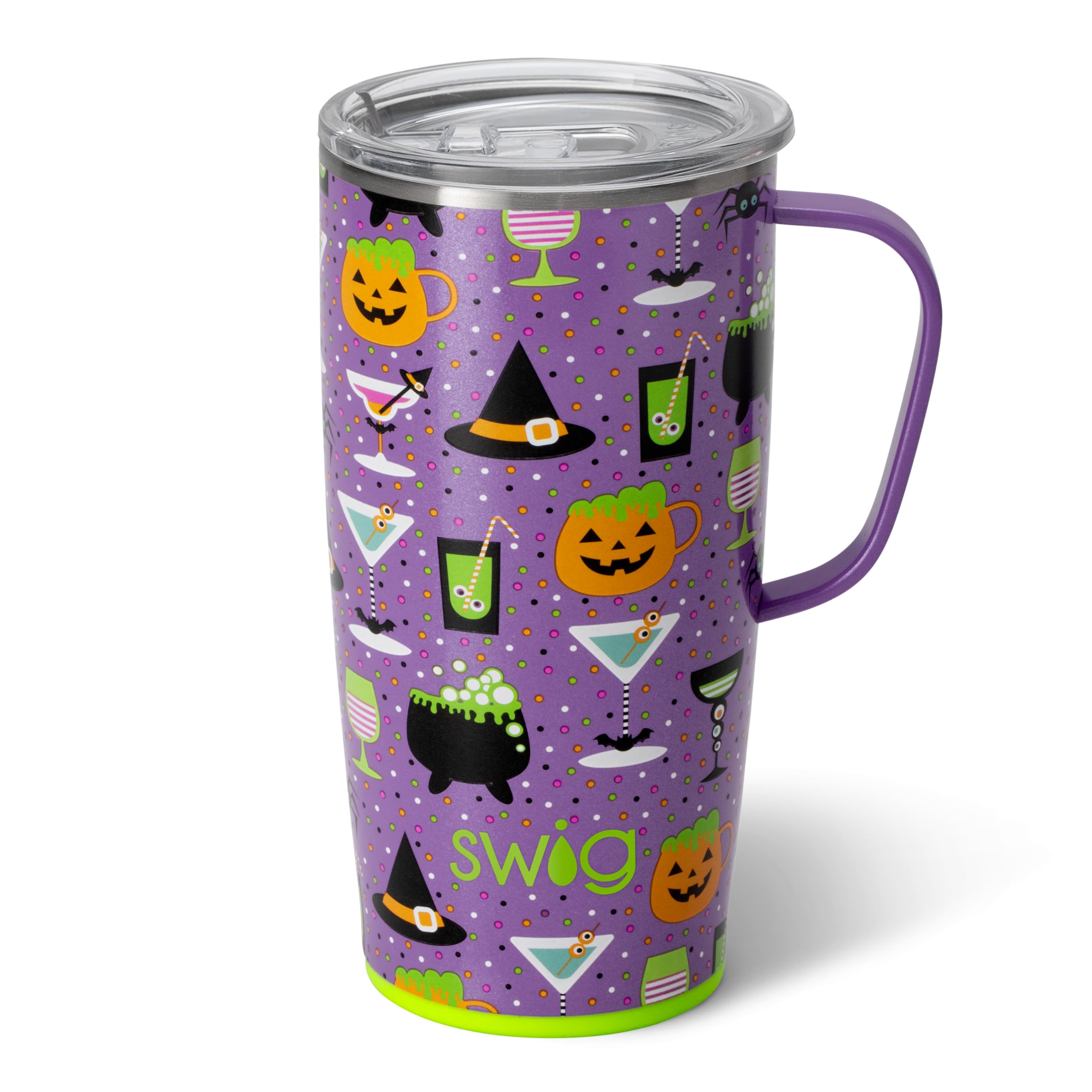 Swig Life 22oz Travel Mug, Insulated Tumbler with Handle and Lid, Cup Holder Friendly, Dishwasher Safe, Stainless Steel, Travel Coffee Cup, Insulated