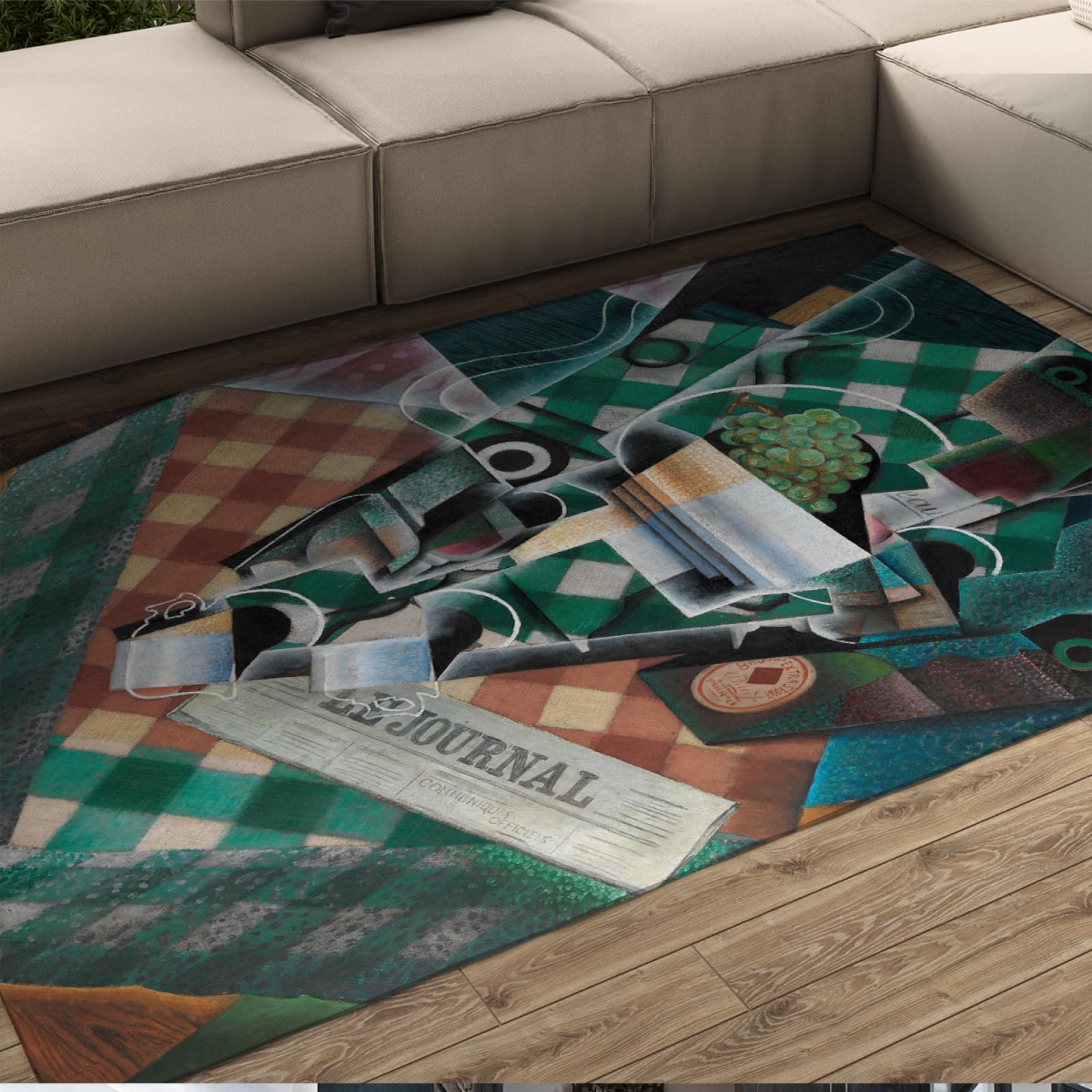 Tapis Juan Gris style cubiste grand tapis d'intérieur pour transformer votre foyer