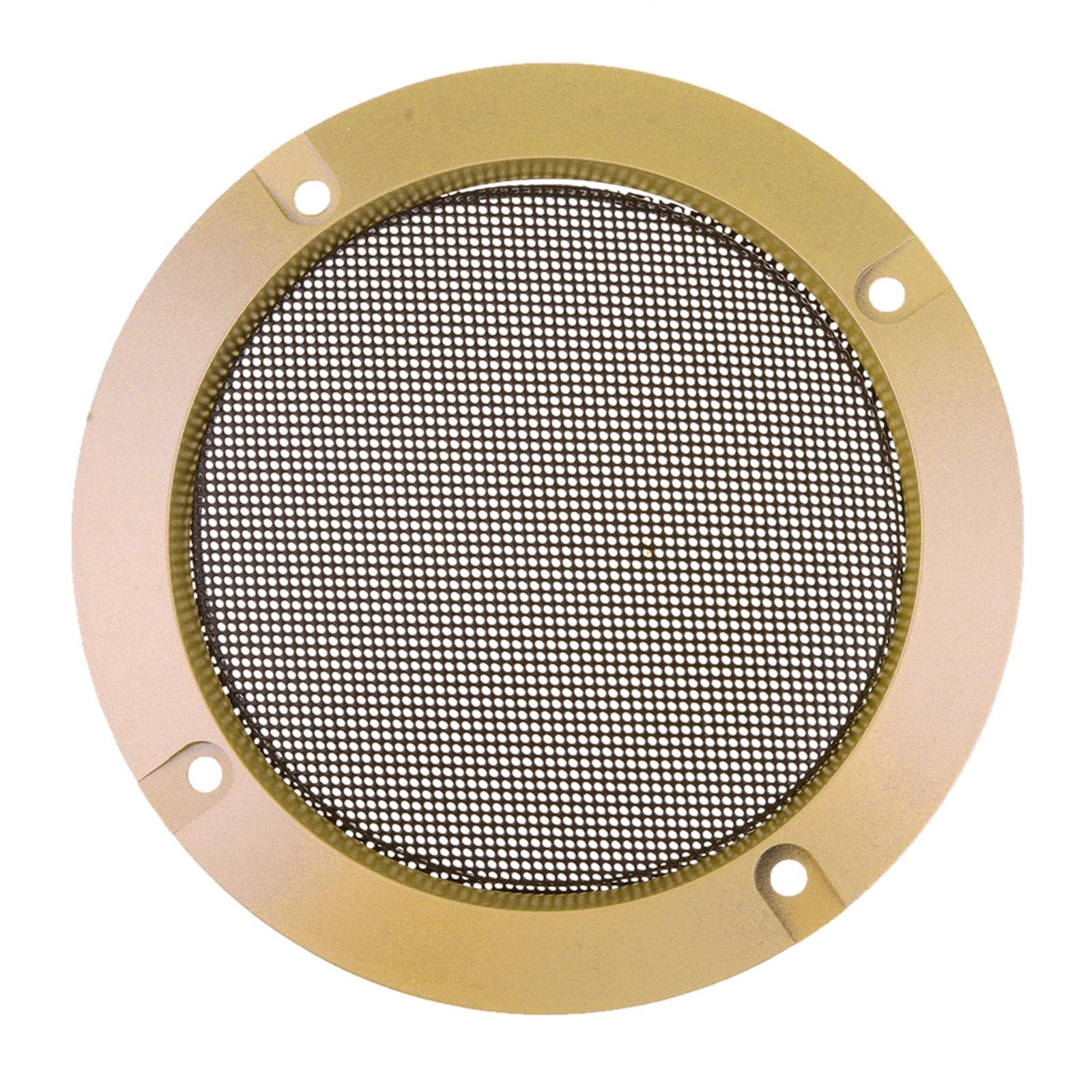 ATORSE® 4 Inch Speaker Grills Cover Case with 4 Pcs Screws for Speaker Mounting Home Audio DIY -124Mm Outer Diameter Gold-picture-32