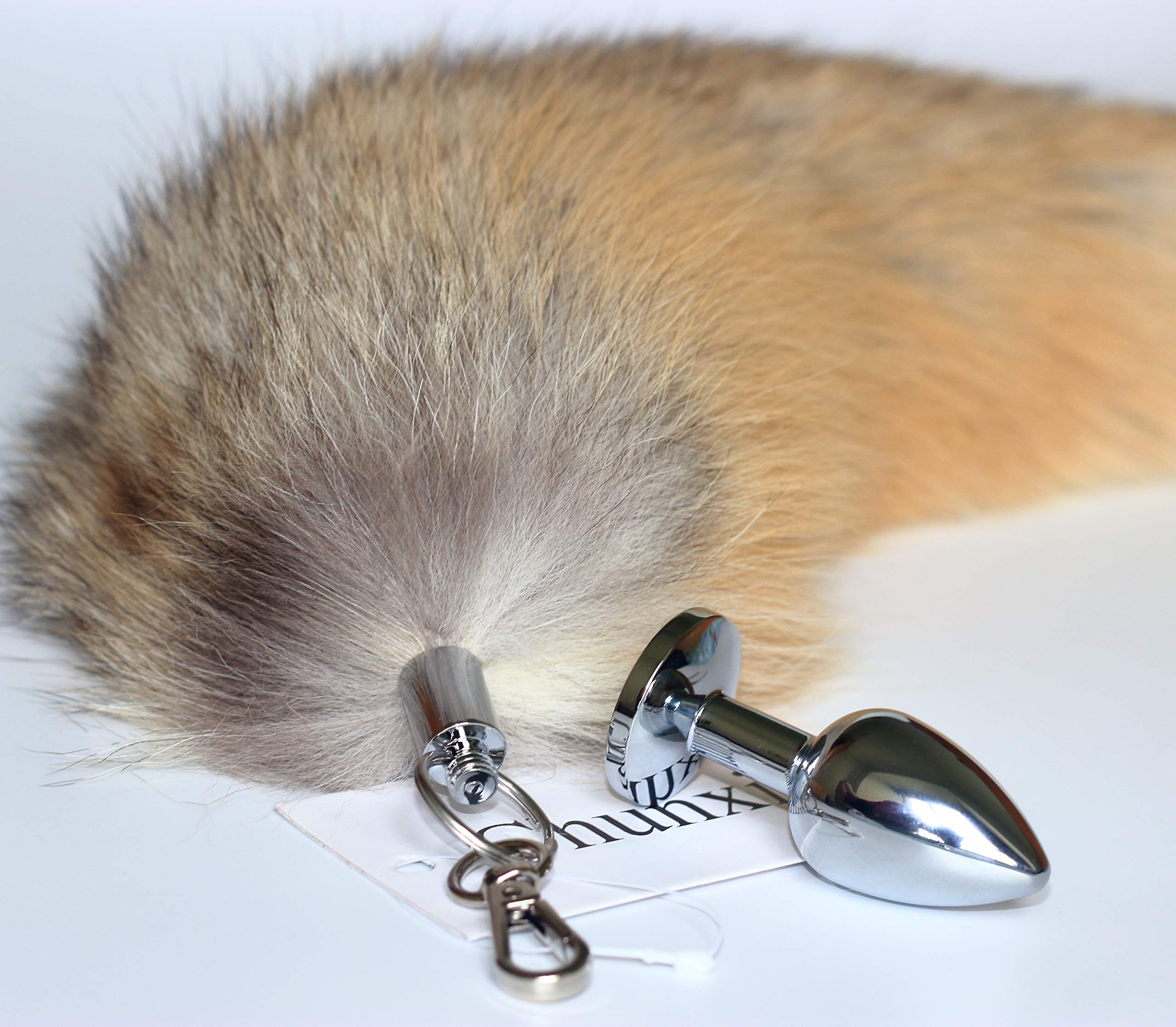 Amazon.com: Real Fox Fur Tail Stainless Steel Anal Plug Set