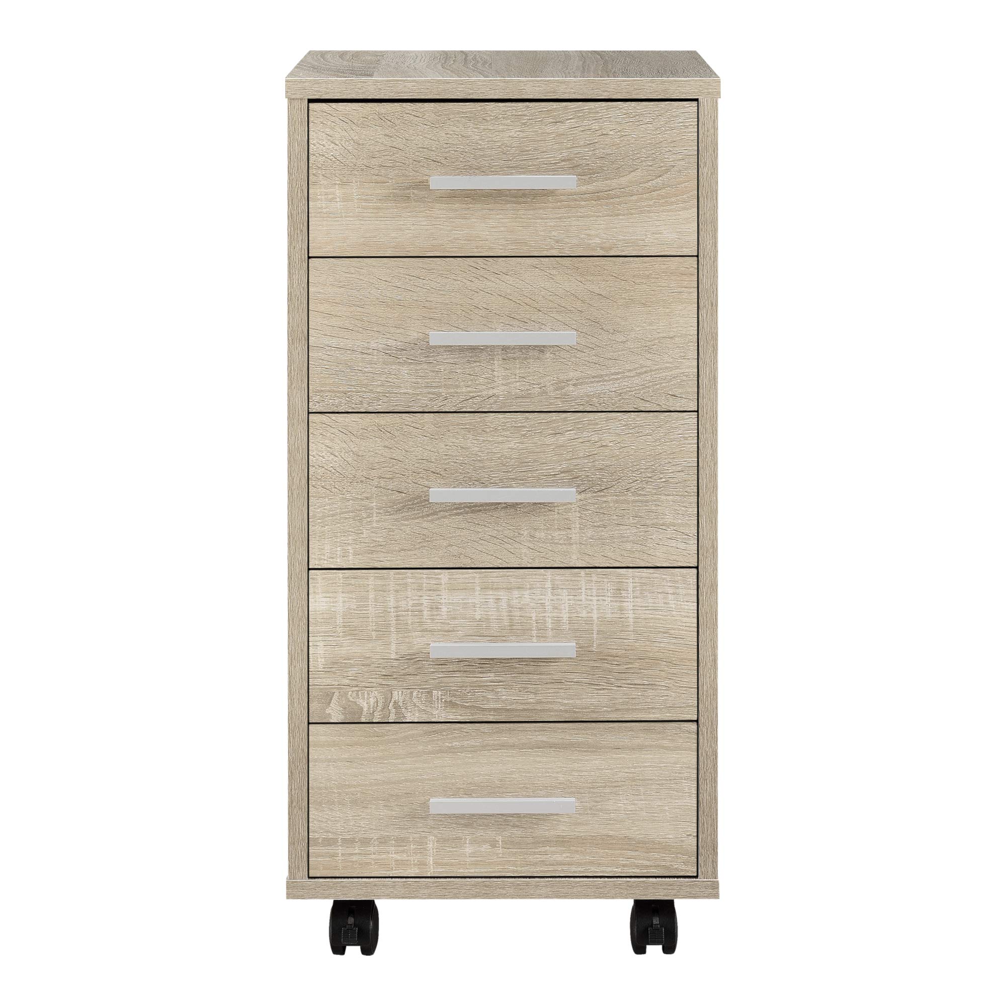 [en.casa] Armario de Oficina 63 x 33 x 38cm Mueble de Oficina Gabiente de Archivos 5 cajones Roble