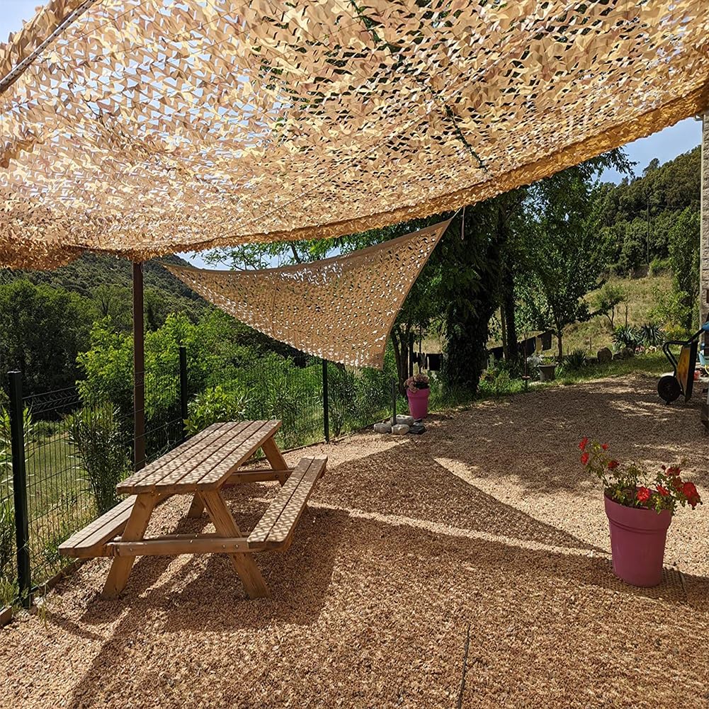 Osłona z siatki maskującej 3 x 5 m, 2 x 3 m, 3 x 3 m, 4 x 6 m, 8 x 10 m – ukrycie lasu do polowania, strzelania, aktywności wojskowych i na świeżym powietrzu