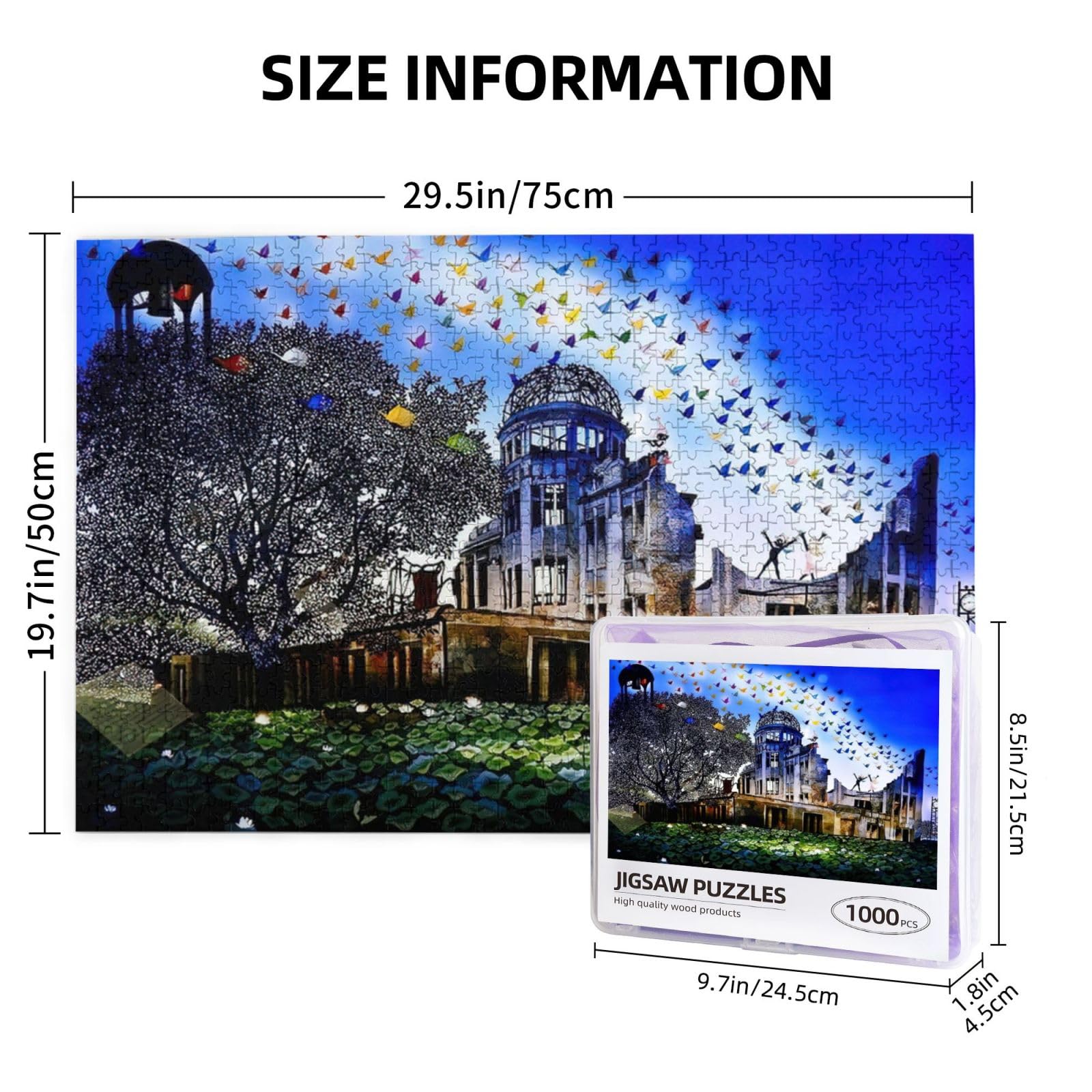 Amazon | 藤城清治 原爆ドーム絵画 木製ジグソーパズル 1000pcs 減圧