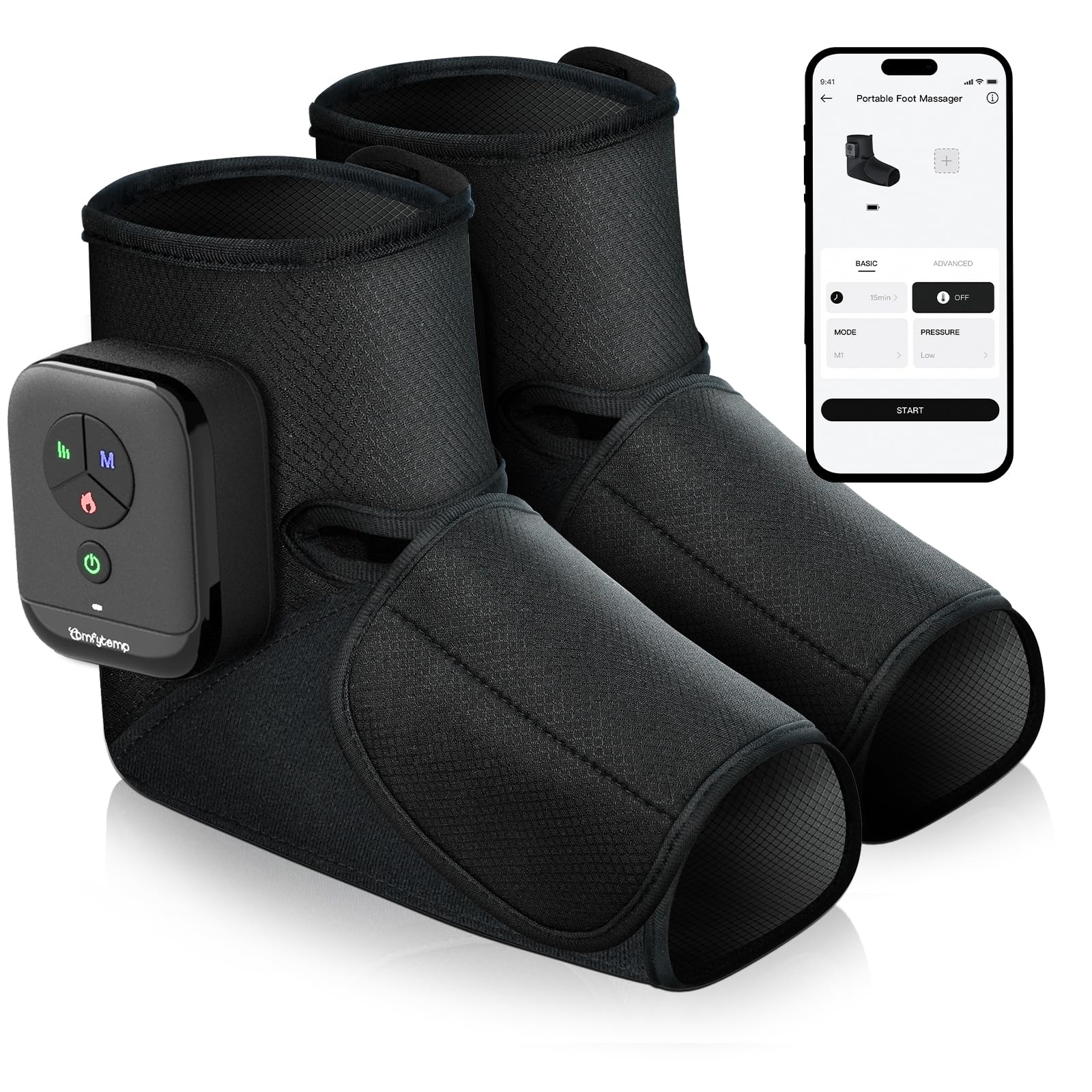 Comfytemp Portable Air Compression Foot Massager with Heat
