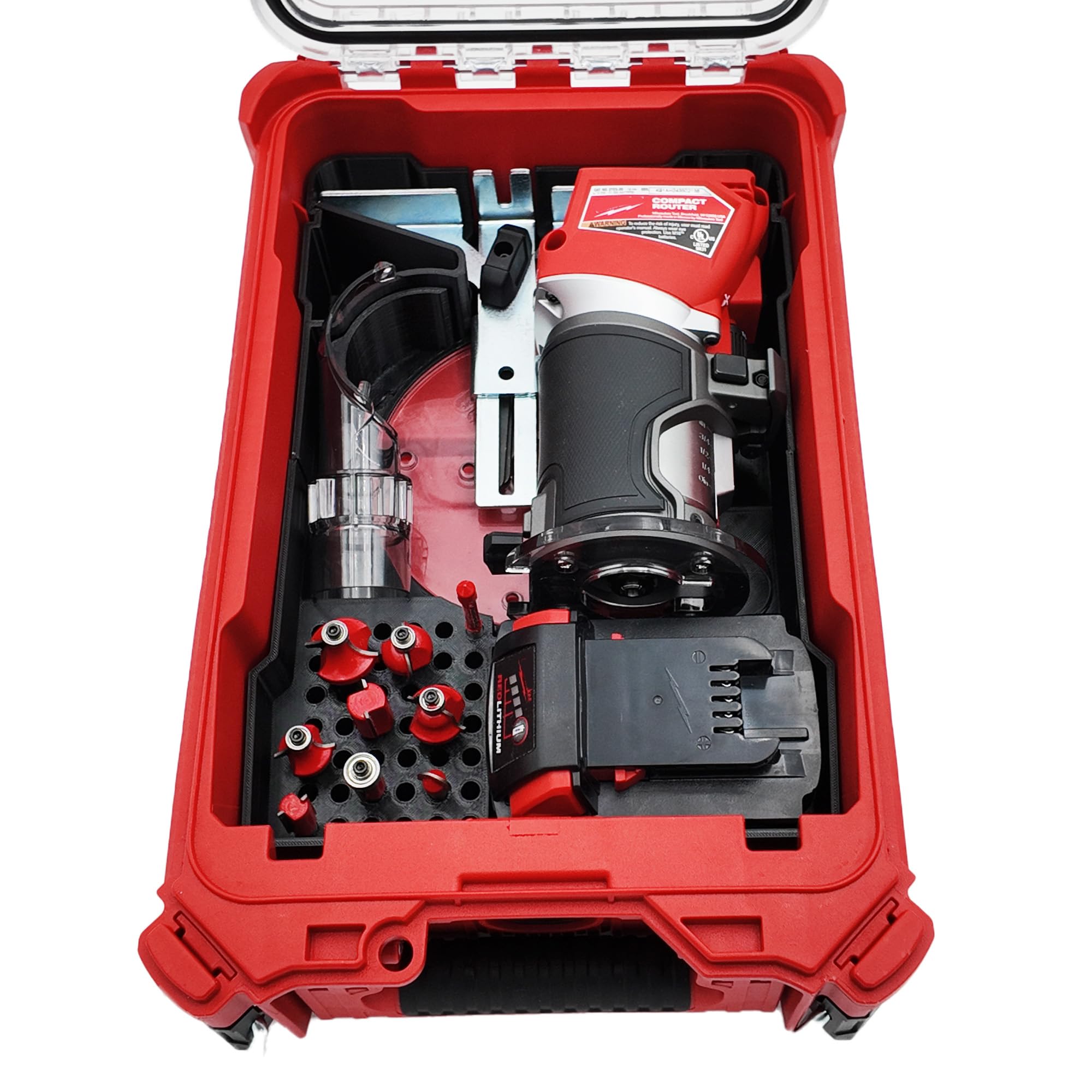 Packout Organizer for Milwaukee M18 Fuel Compact Router (2732-20) and Accessories