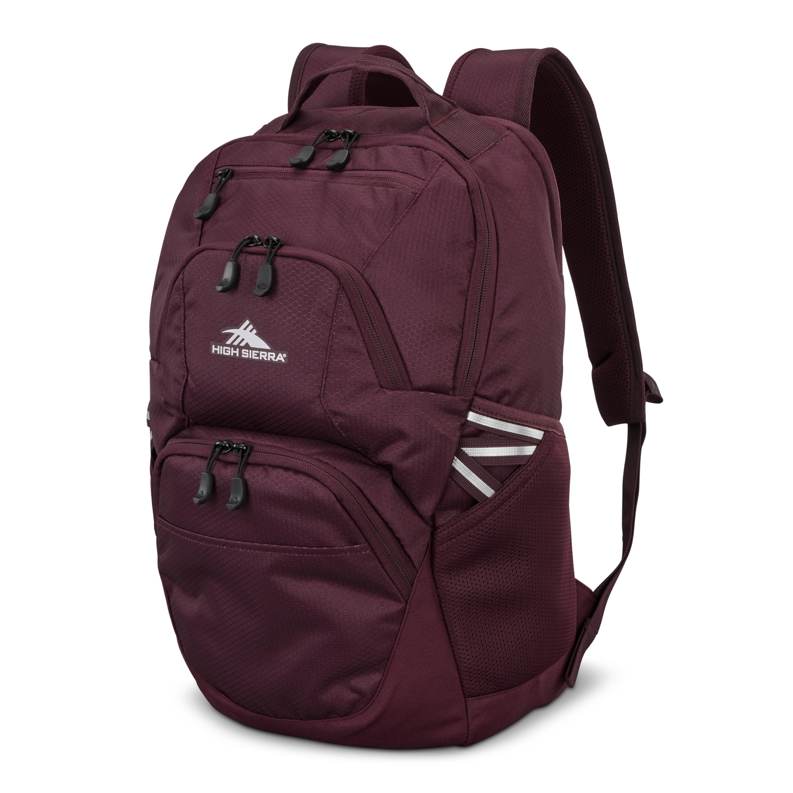 High Sierra Swoop SG Backpack, Travel or Work Laptop Bookbag with Drop Protection Pocket, and Tablet Sleeve, One Size, Maroon