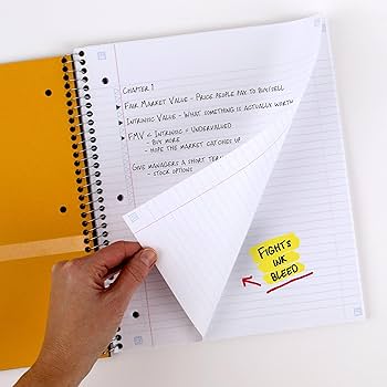 A੭୧ Five Star 1-Subject Spiral Notebook, 8.5