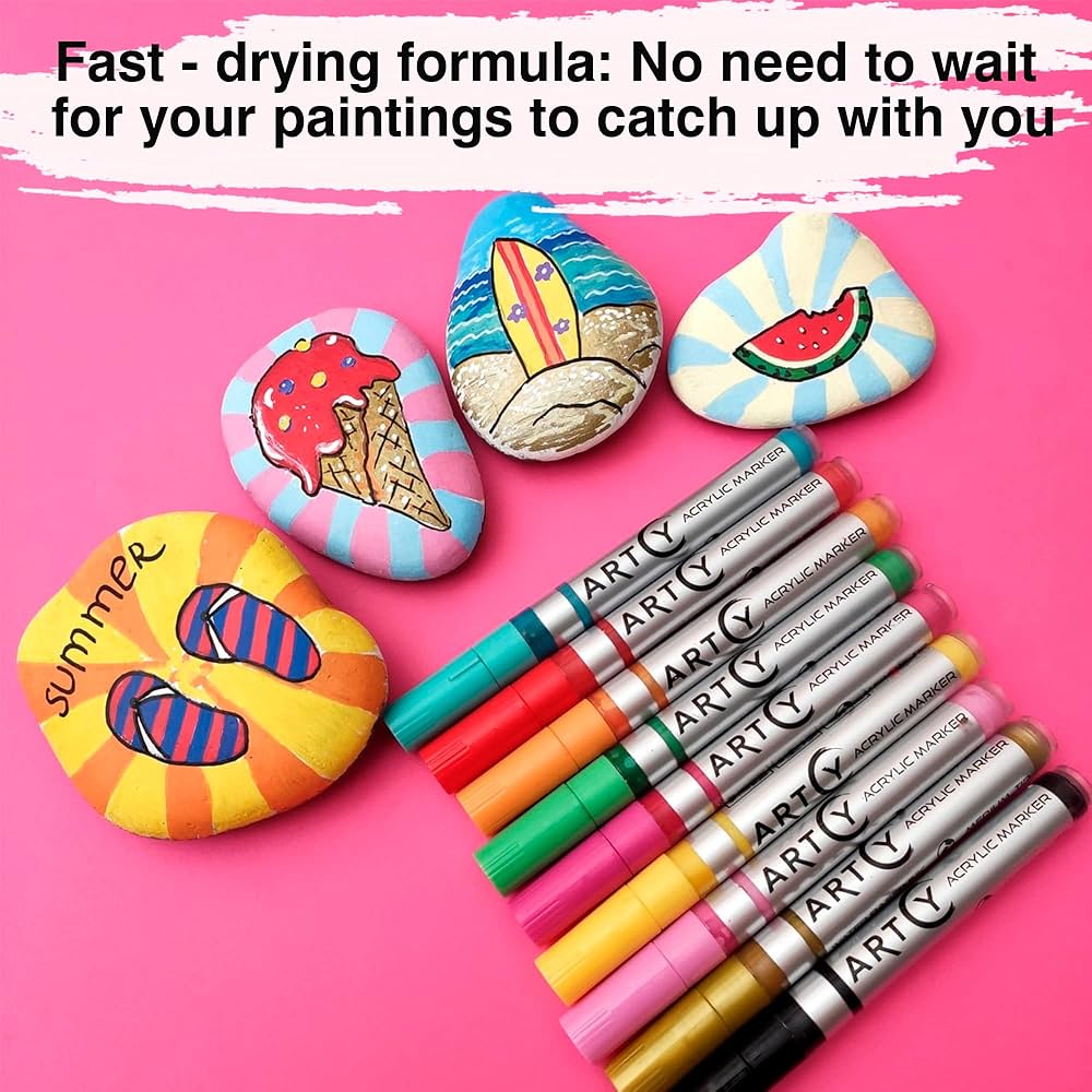ARTCY アクリルペイントペン - 30本のアクリルペイントマーカー Amazon | ARTCY アクリルペイントペン - 30本のアクリルペイント