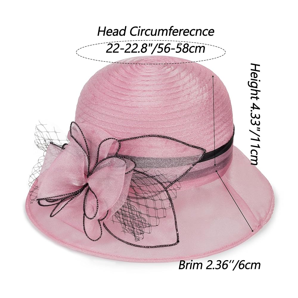 Kentucky Organza Derby Fascinator Sun Hats for Lady Women