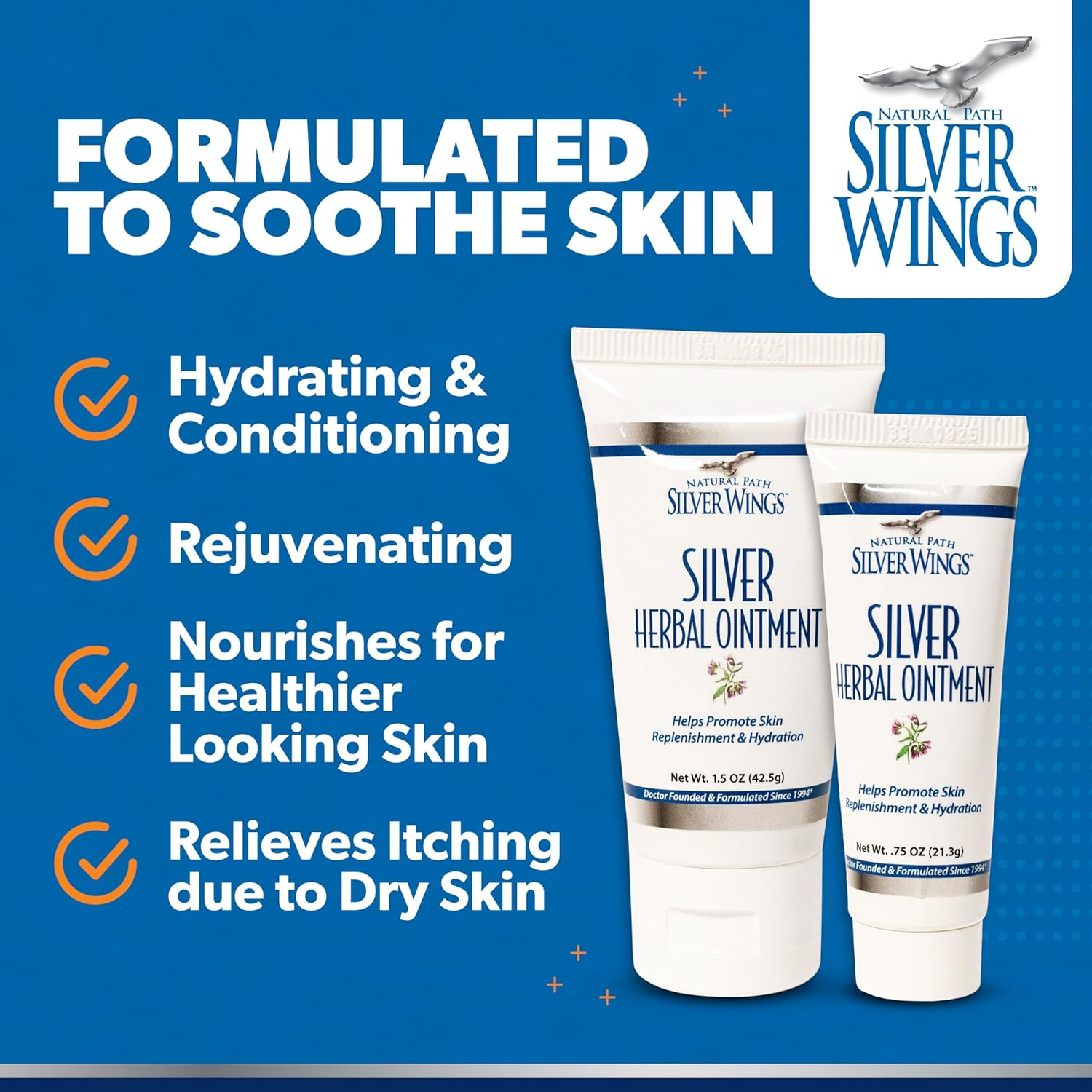 Natural Path Silver Wings 250ppm Silver Herbal Ointment - Nourishing and Moisturizing Skin Care 0.75oz - Image 3