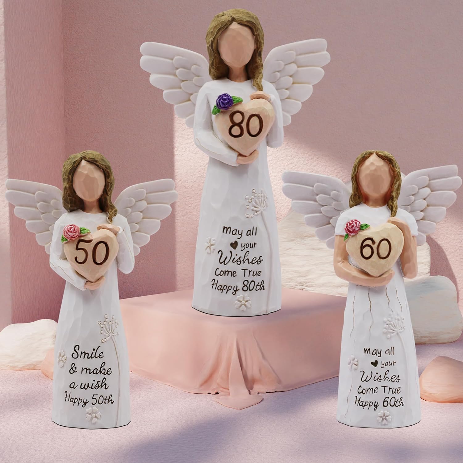 80th Birthday Gifts for Women, 80th Birthday Decorations for Women, Sculpted Hand-Painted Figurine - Image 5