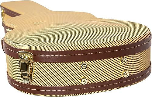 Miniatura 70 de Crossrock Caja de madera para guitarras estilo bajo de precisión derecha Tweed de vinilo (CRW620PBTW)