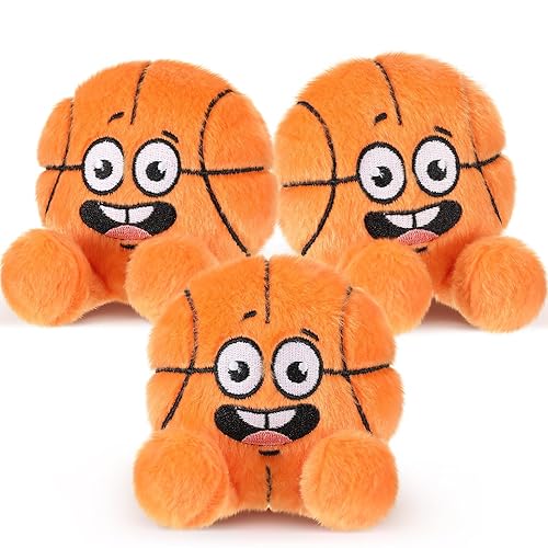 3 Pieces Basketball Sports Plush Fluffy Stuffed Toys Basketball Stuff