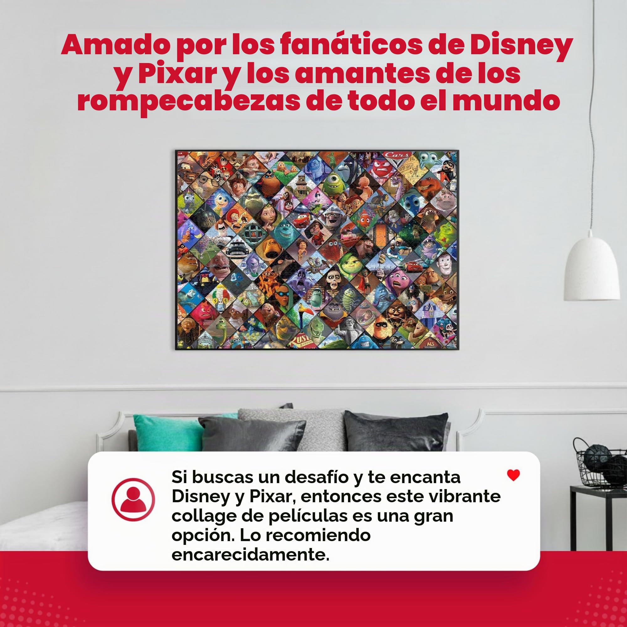 Ceaco - Clips Disney/Pixar - Puzzle de 2000 piezas, 12,7 cm