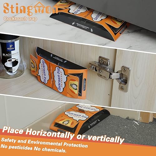 Miniatura 4 de Paquete de 18 asesinos de cucarachas en interiores, asesino de cucarachas en interiores y hogares, trampas para cucarachas para interiores, trampas