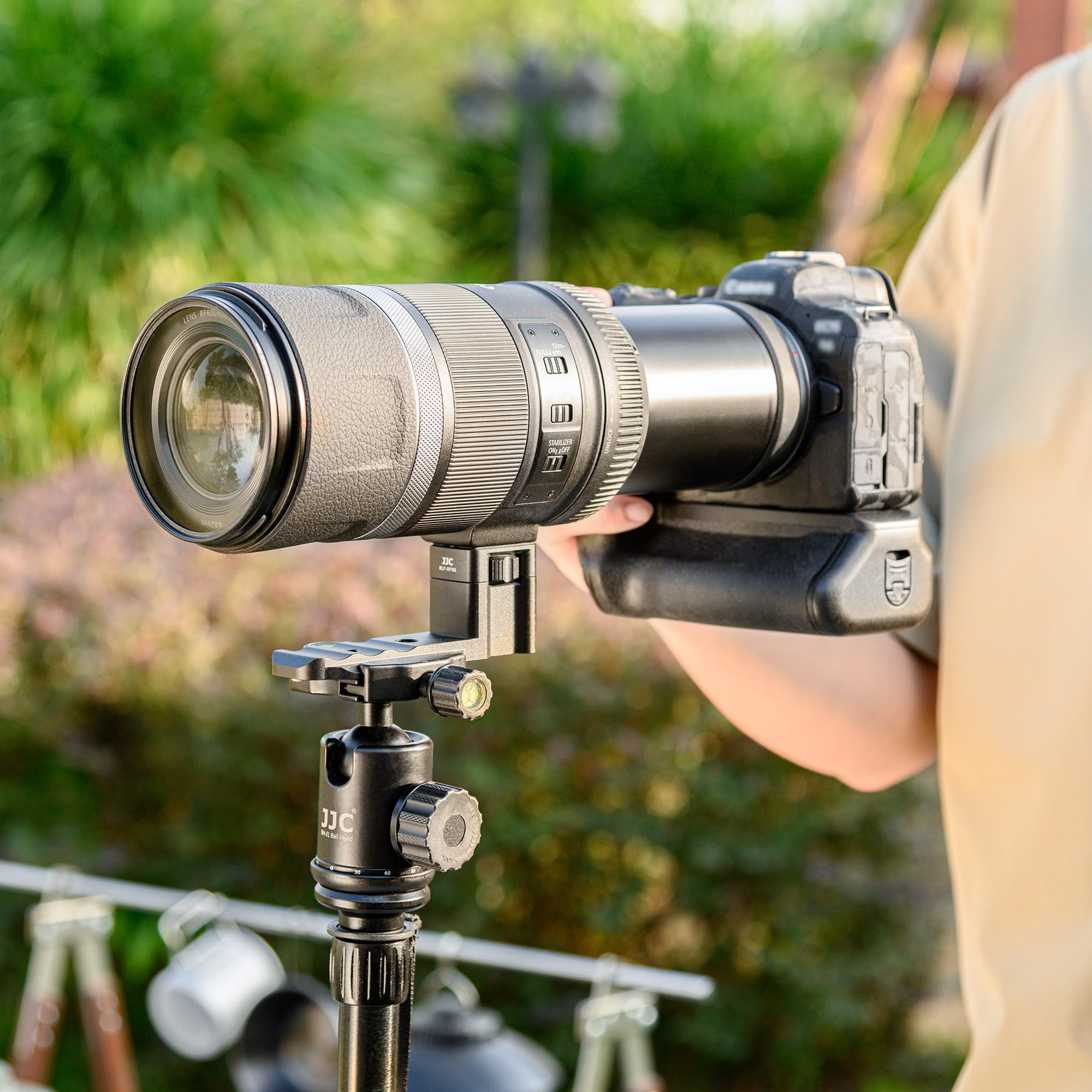 JJC Support de Pied pour Objectif Canon RF 600mm F11 is USM et RF 800mm F11 is STM, Support en Métal avec Plaque Arca