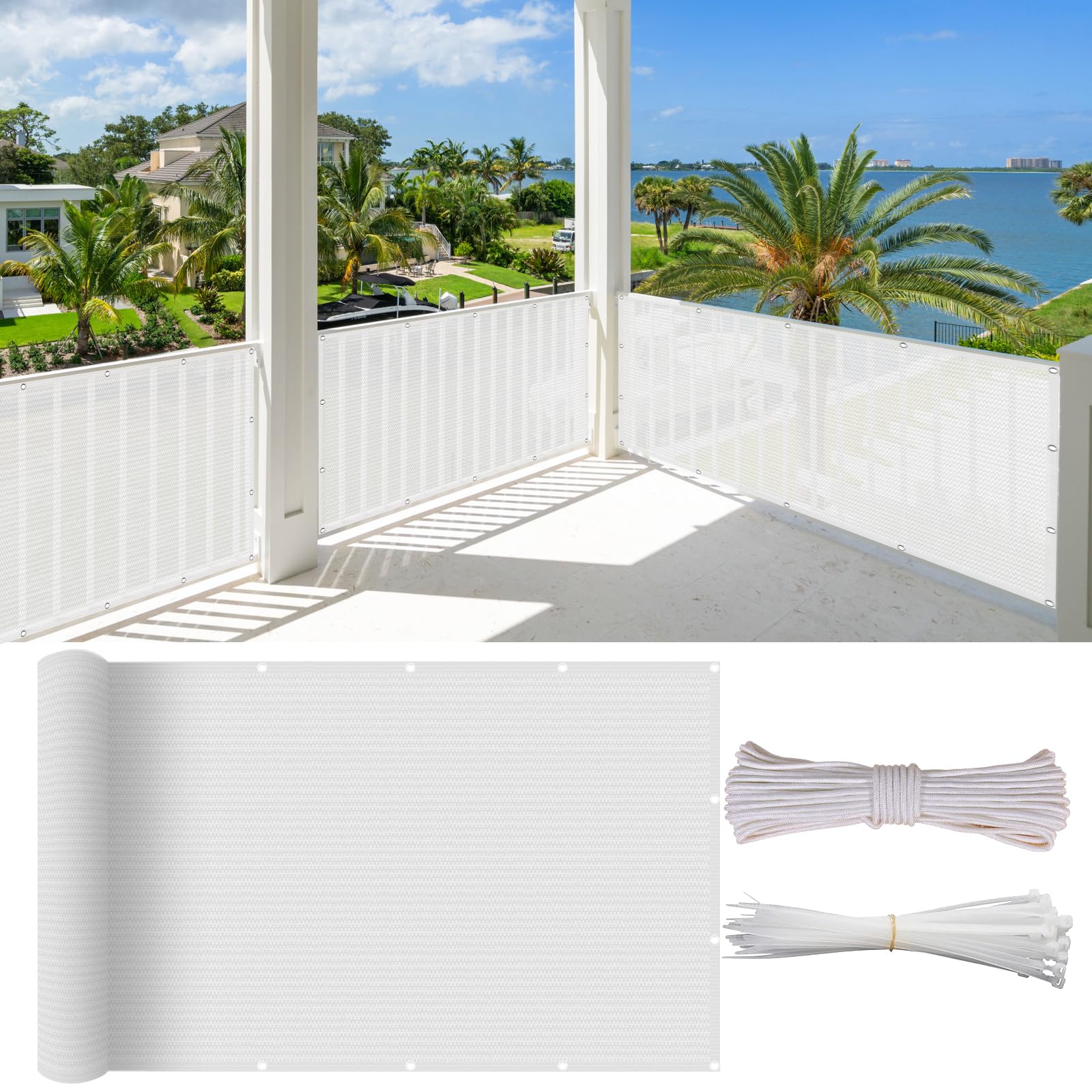 Brise vue balcon pare-vue anti vis-à-vis pour stopper le vent et protéger du soleil