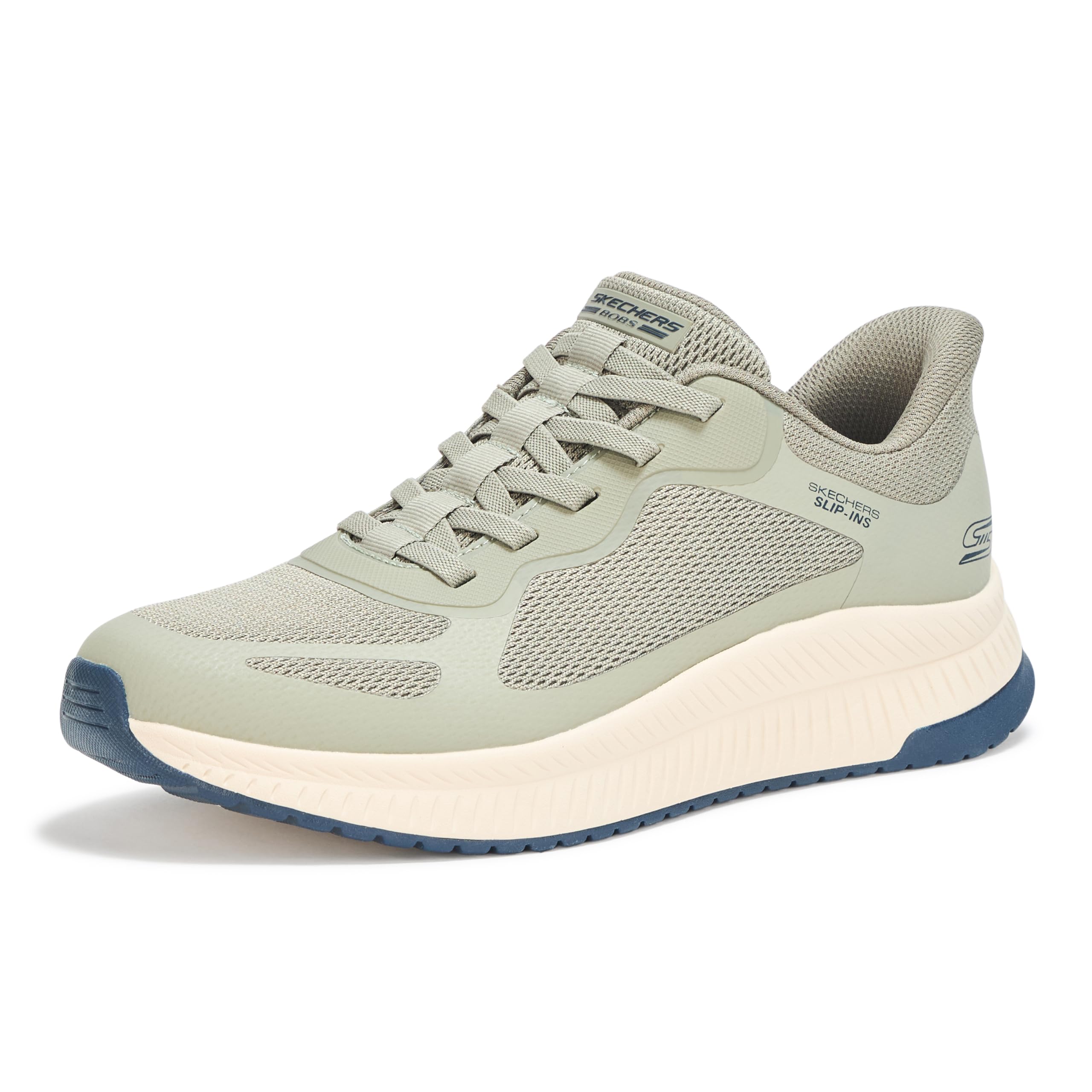 Skechers Bobs Squad 4 Sneaker Uomo, Olive Mesh, 39.5 EU