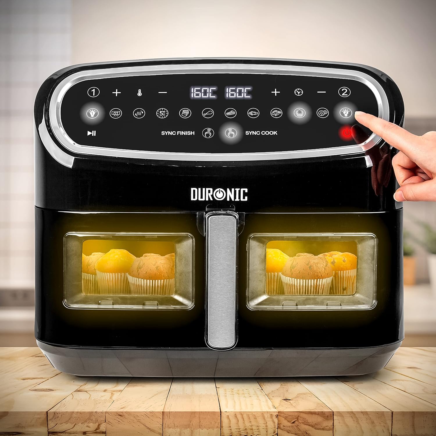 Duronic AFD1 Cassetto grande per friggitrice ad aria Duronic AF24 | Vassoio di cottura 10L | Contenitore per friggitrice ad aria a doppia zona | Carne sana per tutta la famiglia | Opzione Sync Cook Duronic AFD1 Cassetto grande per friggitrice ad aria Duronic AF24 | Vassoio di cottura 10L | Contenitore per friggitrice ad aria a doppia zona | Carne sana per tutta la famiglia | Opzione Sync Cook