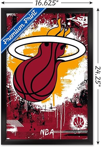 Vista 74 de Trends International NBA Miami Heat - Póster de pared con logotipo Maximalist 23, 34 pulgadas de largo x 22.4 pulgadas de ancho, paquete de póster