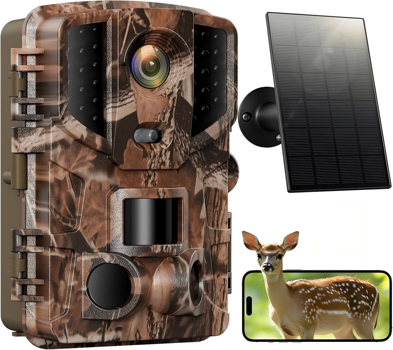 Solareye Trail Camera WiFi - Solar Powered 4K 64MP Game Camera