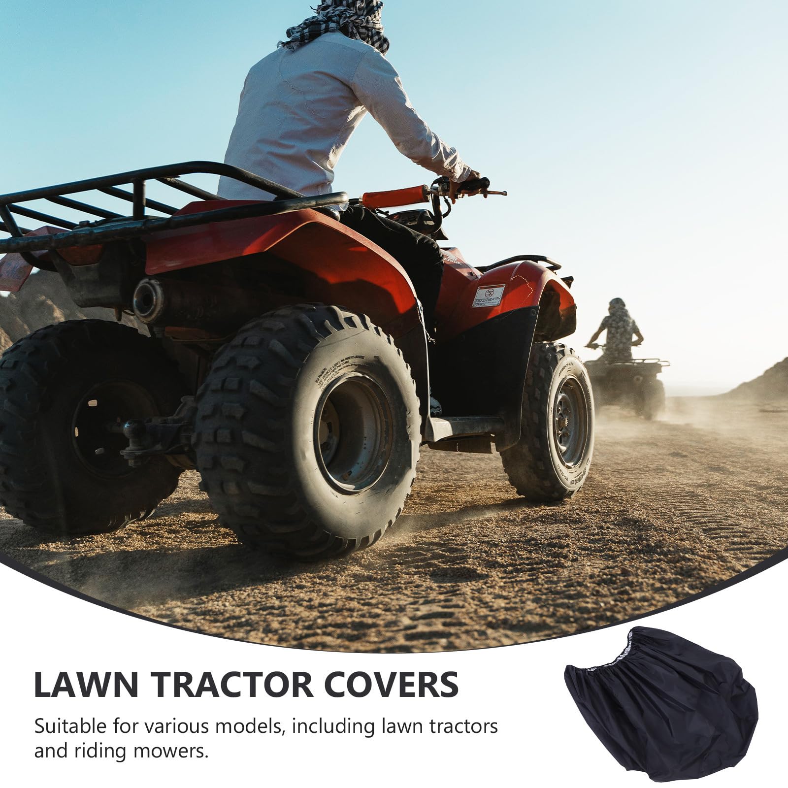 Healeved Funda para Cortacésped y Muebles de Jardín con Tela Oxford Resistente y Cordón Elástico para Protección Exterior y Almacenamiento Fácil