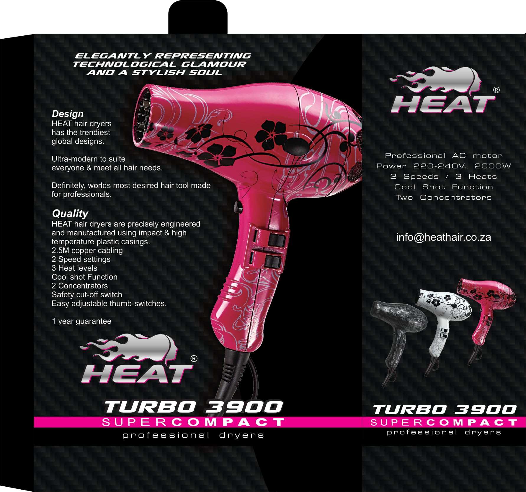 HEAT TURBO 3900Ltd Hair Dryer : Amazon.co.za: Beauty
