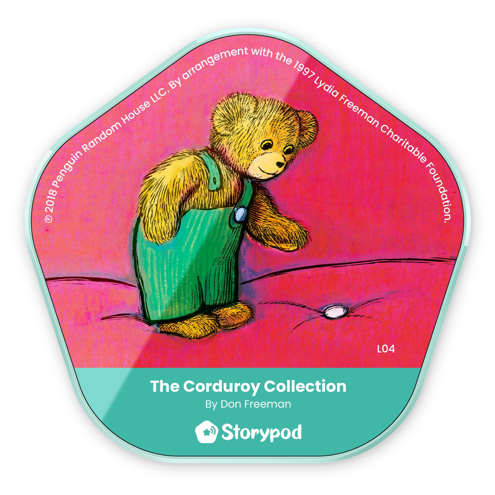 Storypod Token | The Corduroy Collection | Collectible Educational Token for The Screen Free Audio Learning System for Kids, Toddlers, Children | Stories of a Gentle Bear