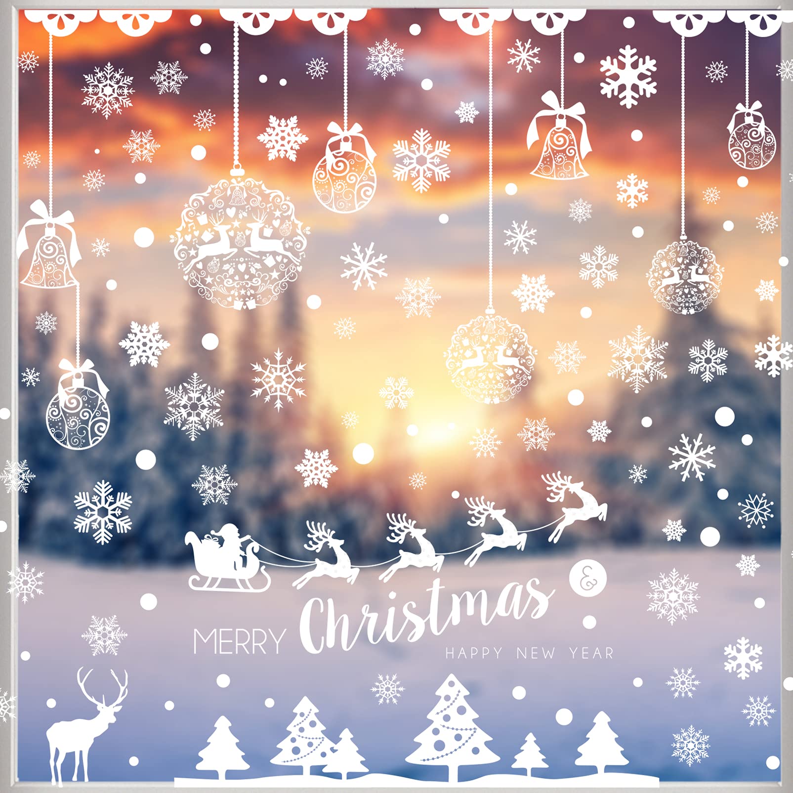 Adesivi Decorativi Fiocchi Di Neve Per Vetri - 88 Fiocchi E 22 Puntini, Perfetti Per Natale - 5