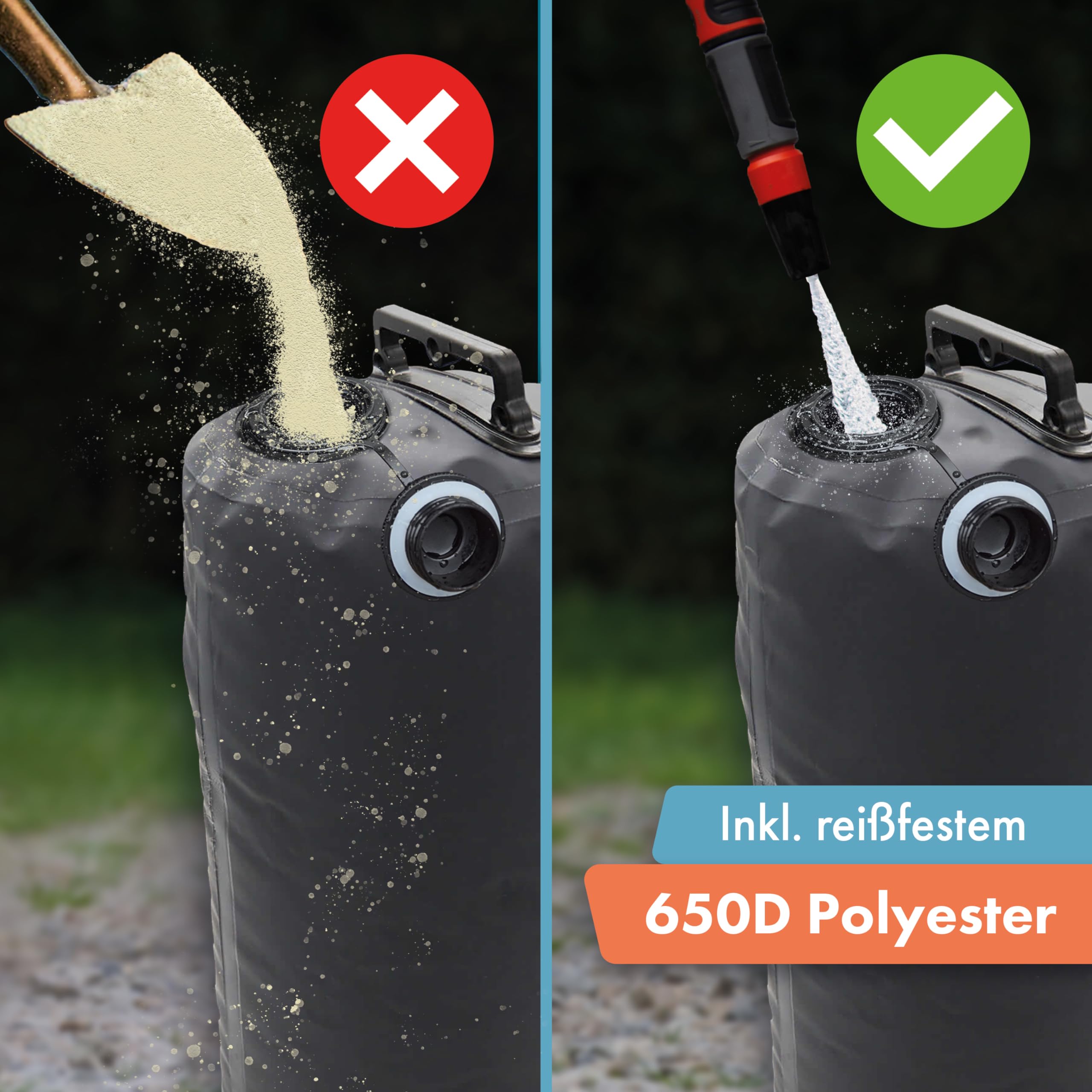 BailenaTents Watergewichten 15 liter, verzwaring voor paviljoen en tenten, staande beveiliging met water/zand te vullen, universel product_type